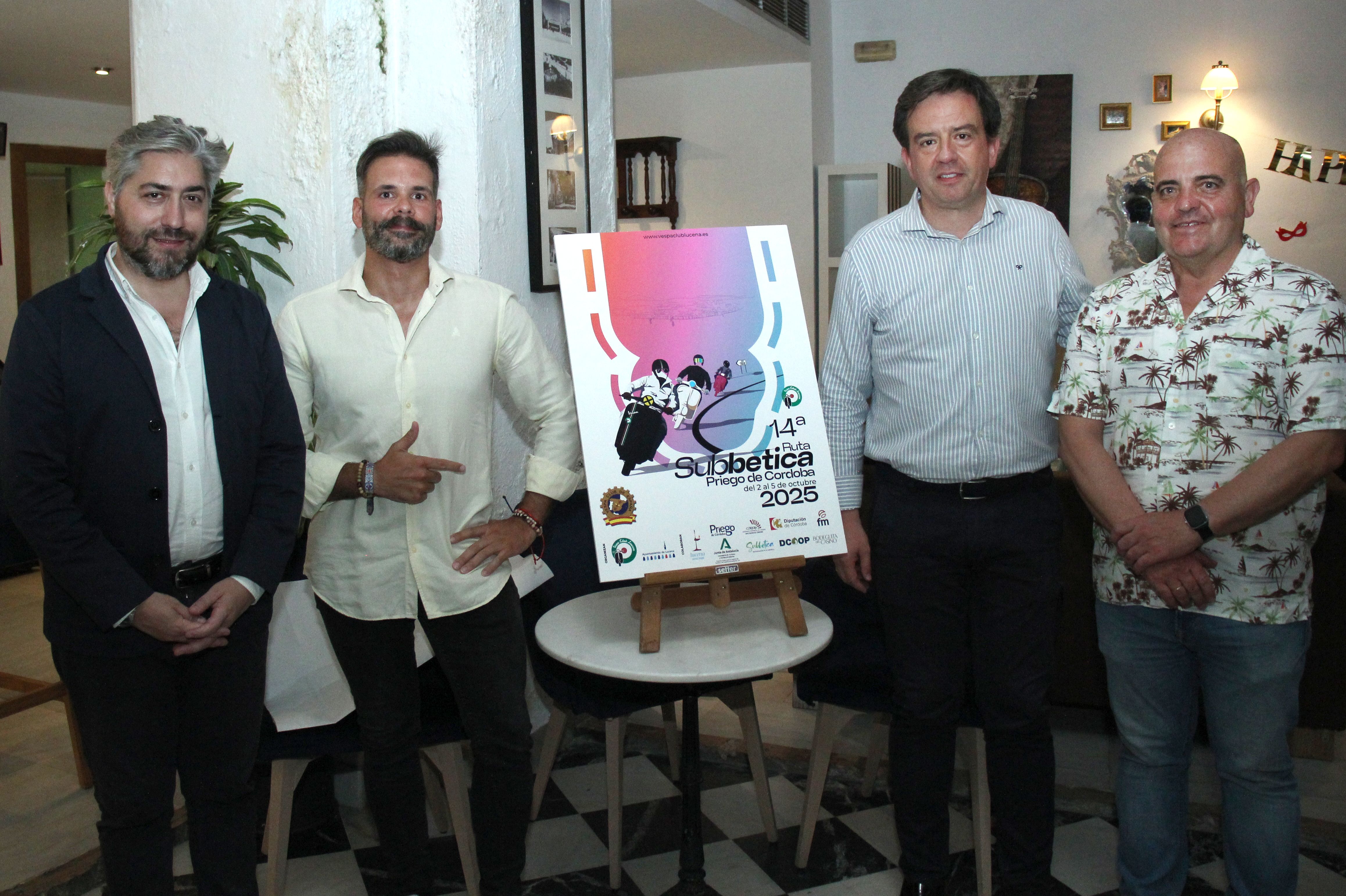 Presentación del cartel oficial de la Ruta Subbética en Vespa 2025