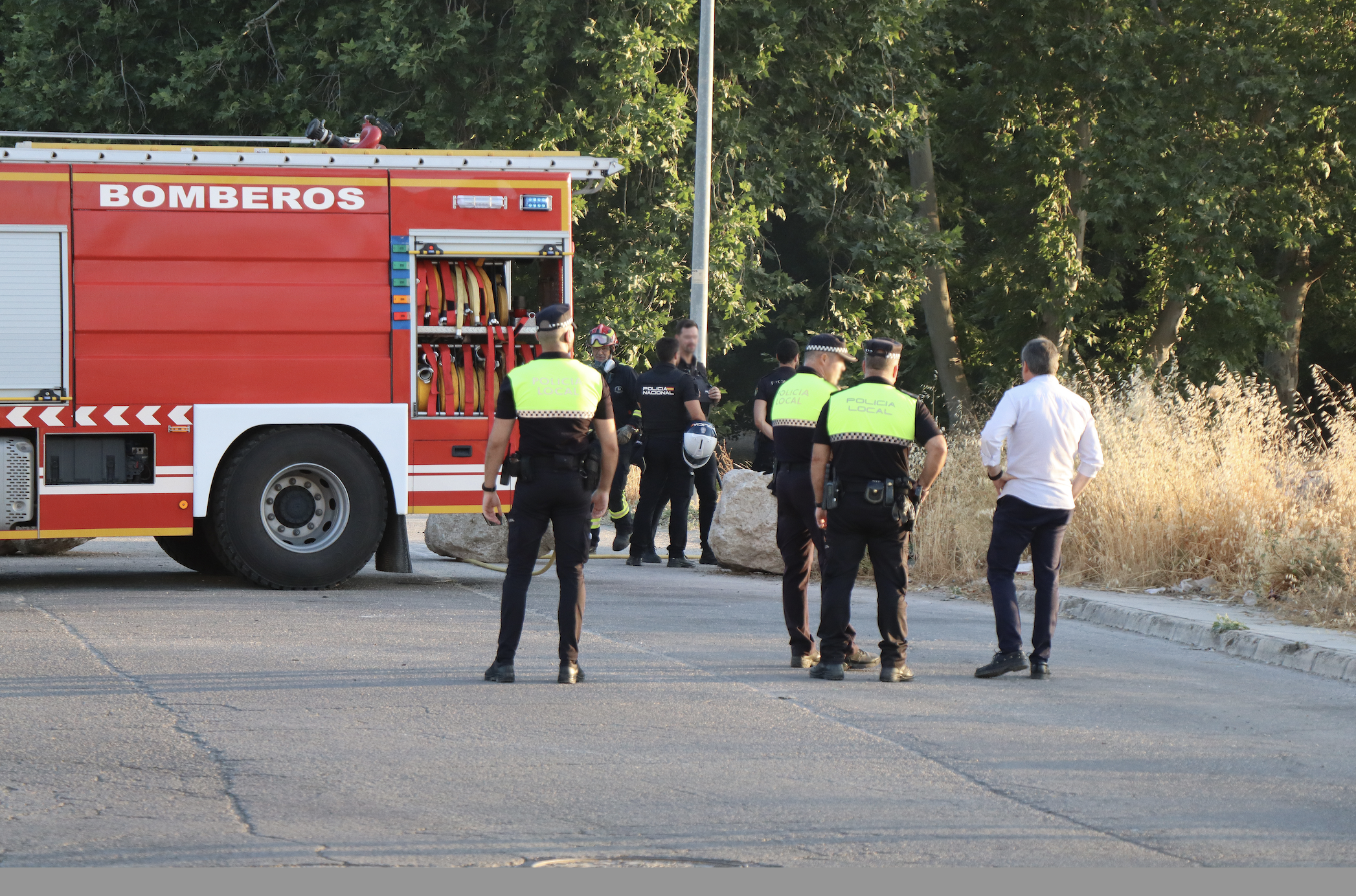 Incendio de pastos en El Cascajar