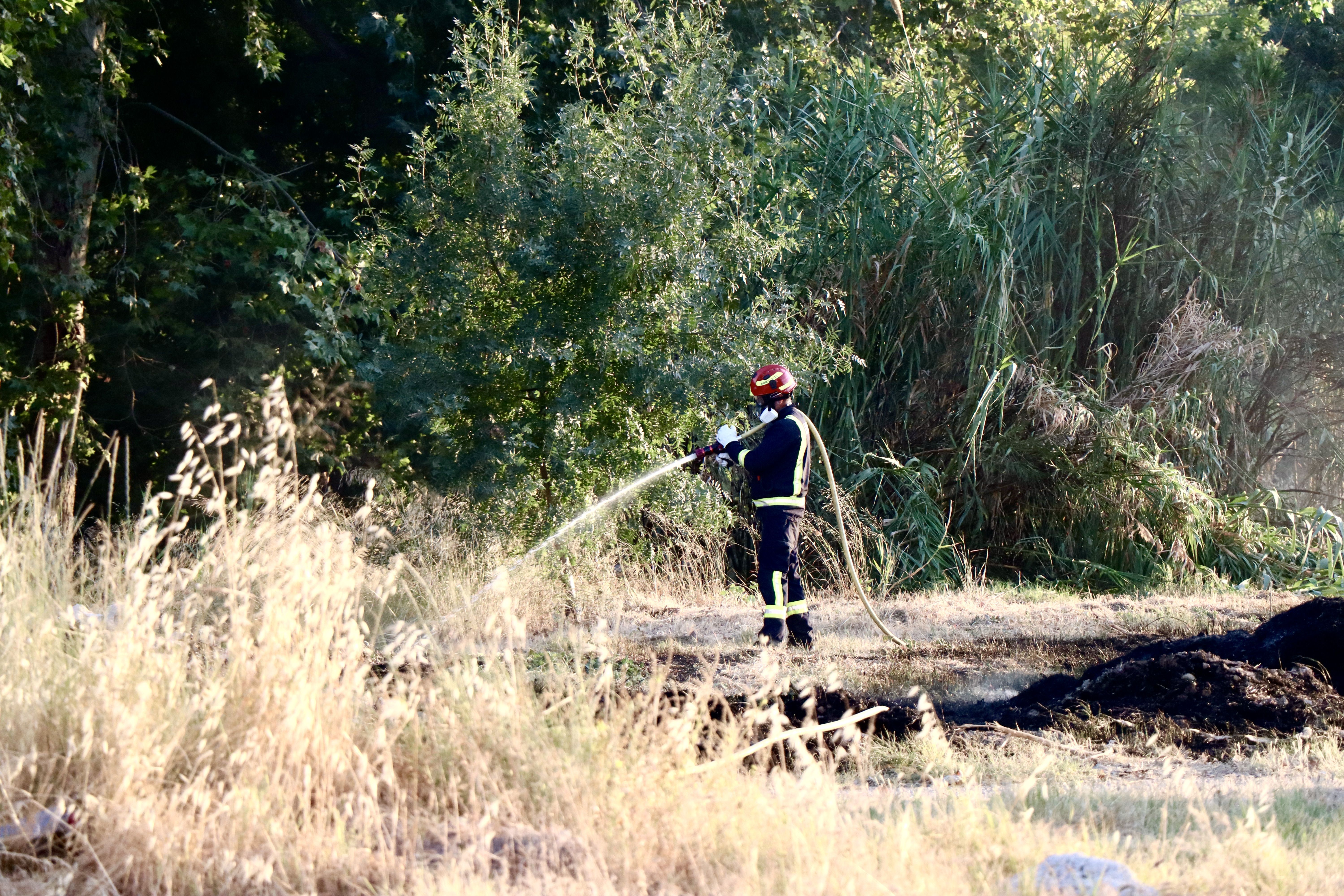 Incendio de pastos en El Cascajar