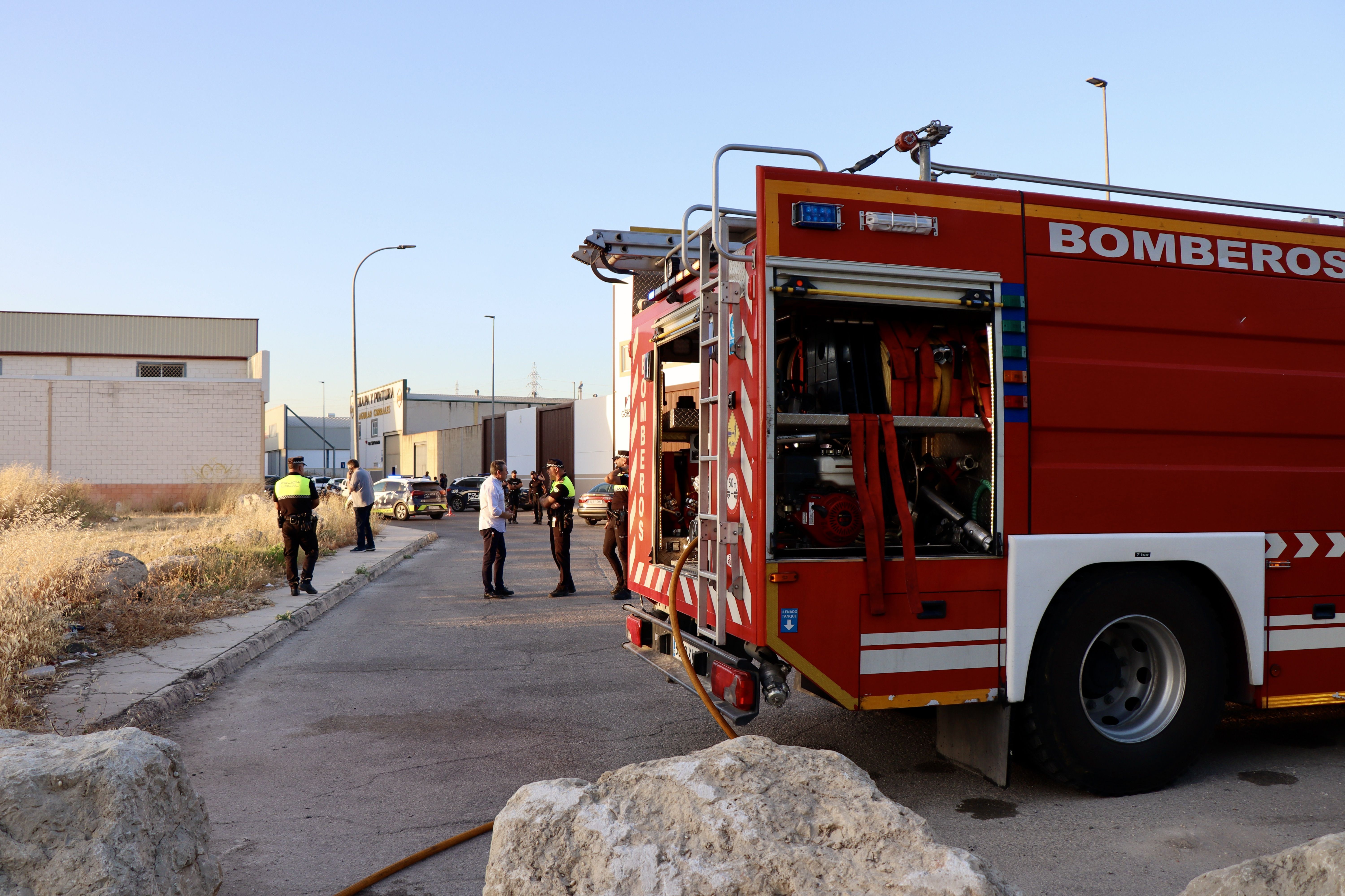 Incendio de pastos en El Cascajar