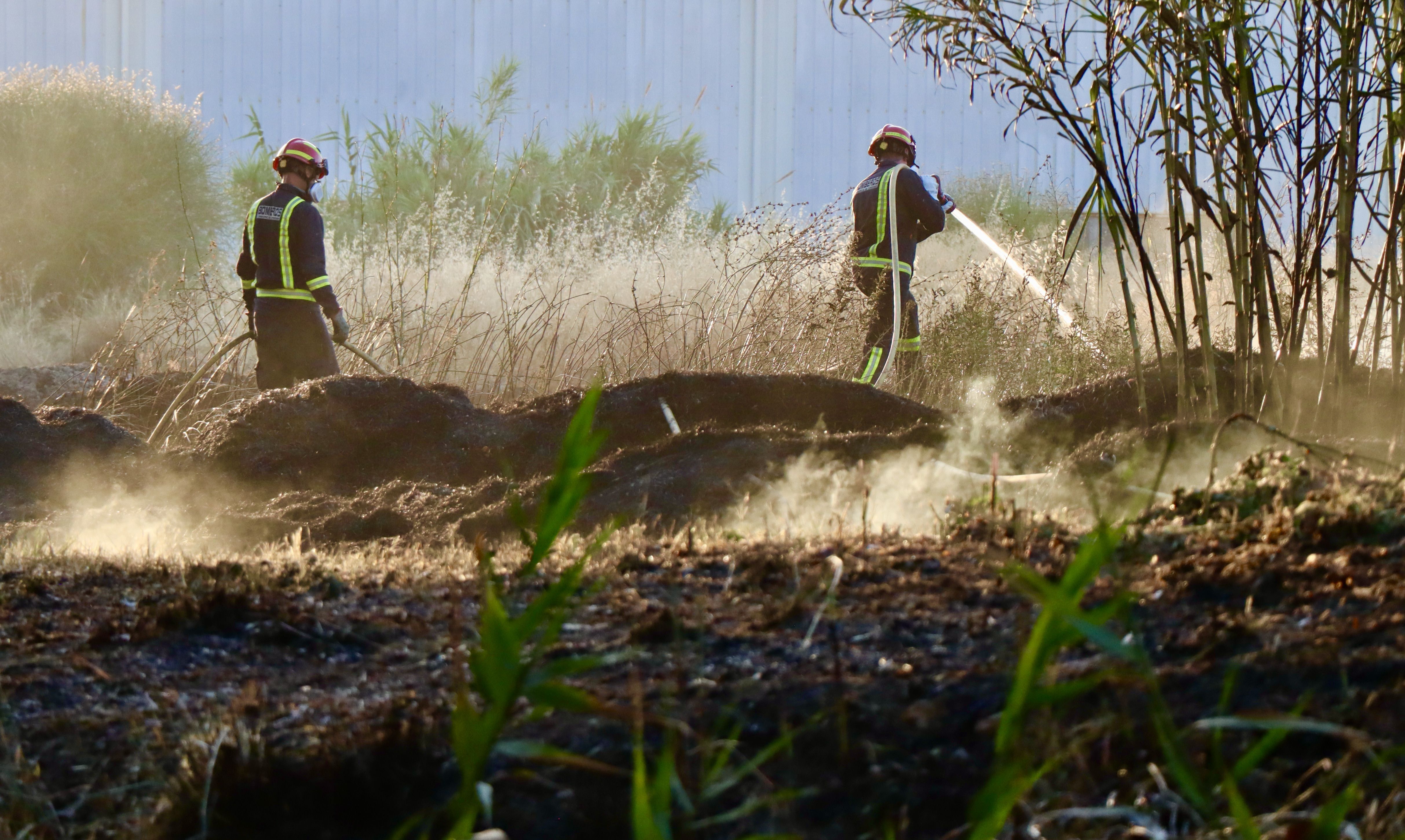 Incendio de pastos en El Cascajar