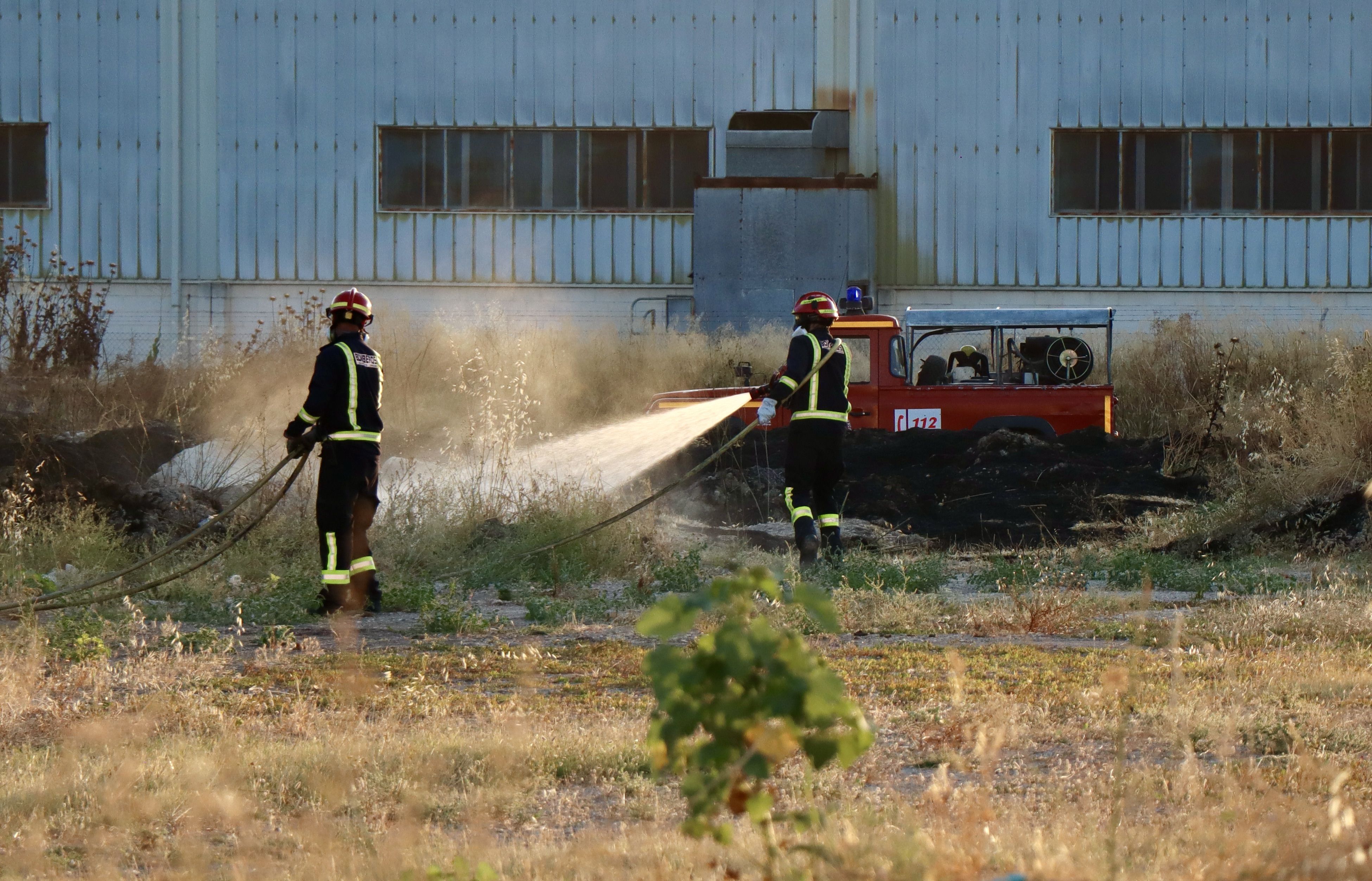 Incendio de pastos en El Cascajar
