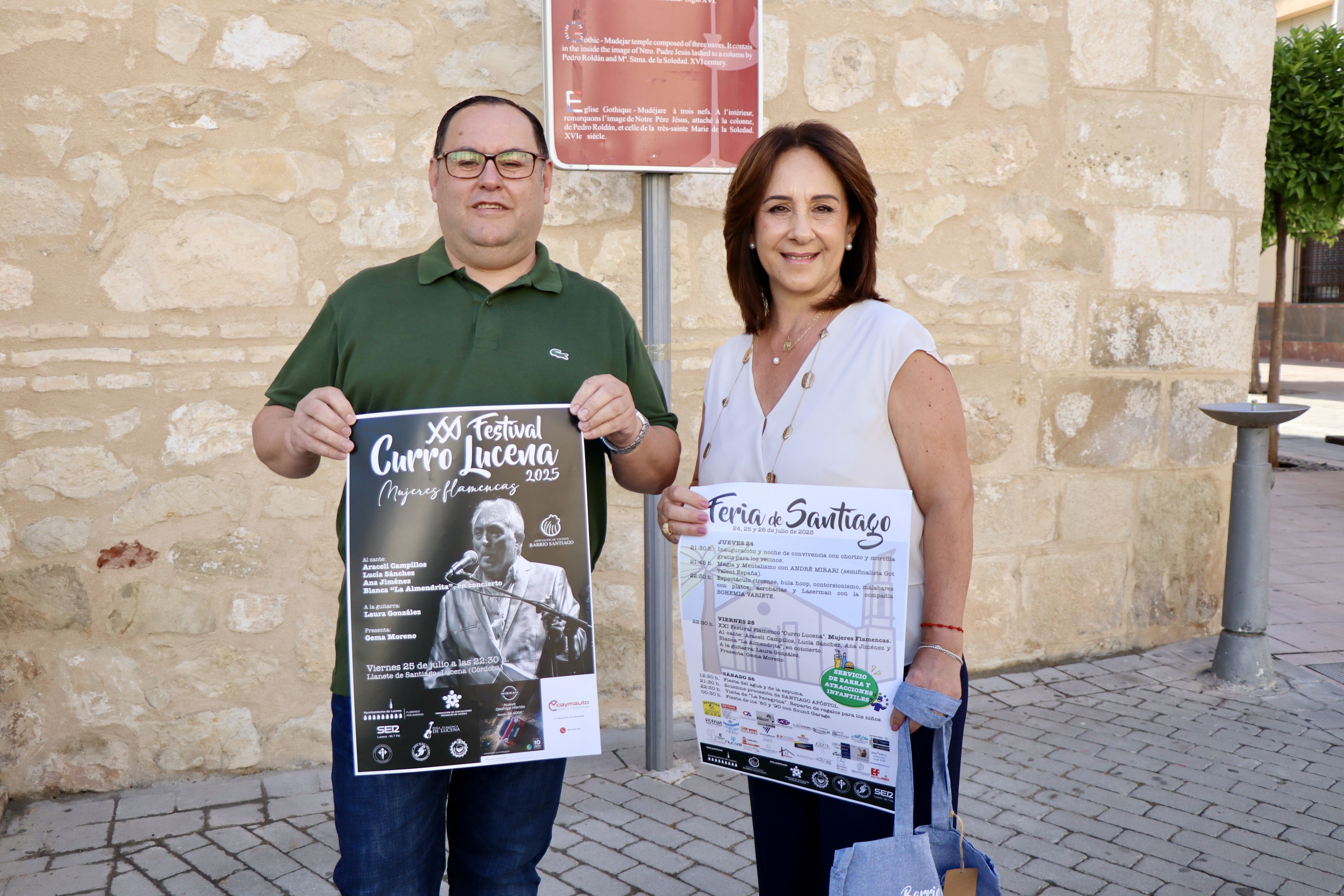 Francis Díaz y Araceli Rodríguez han presentado el cartel de esta Feria de Santiago