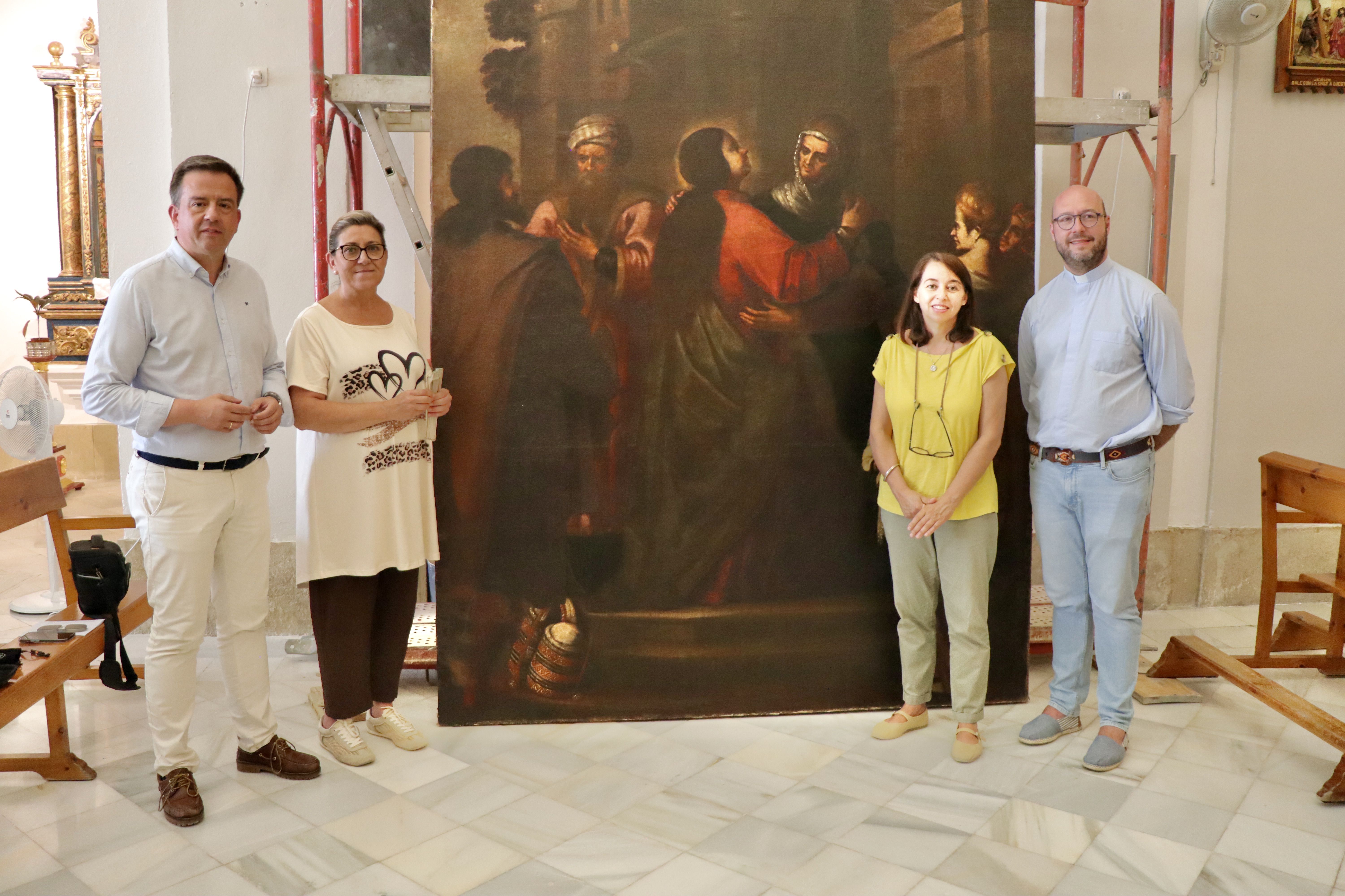 Presentación del óleo de fray Juan del Santísimo Sacramento restaurado en la iglesia del Carmen