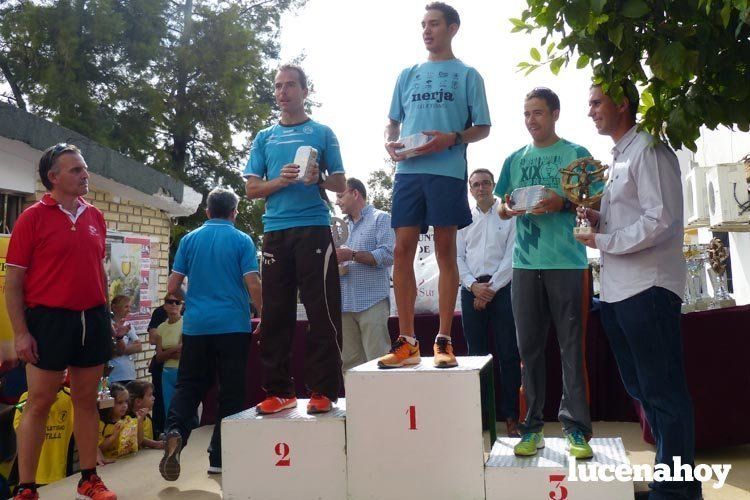  Antonio Montero y Cristóbal García, en el podio de Aguilar. www.masatletismo.com 