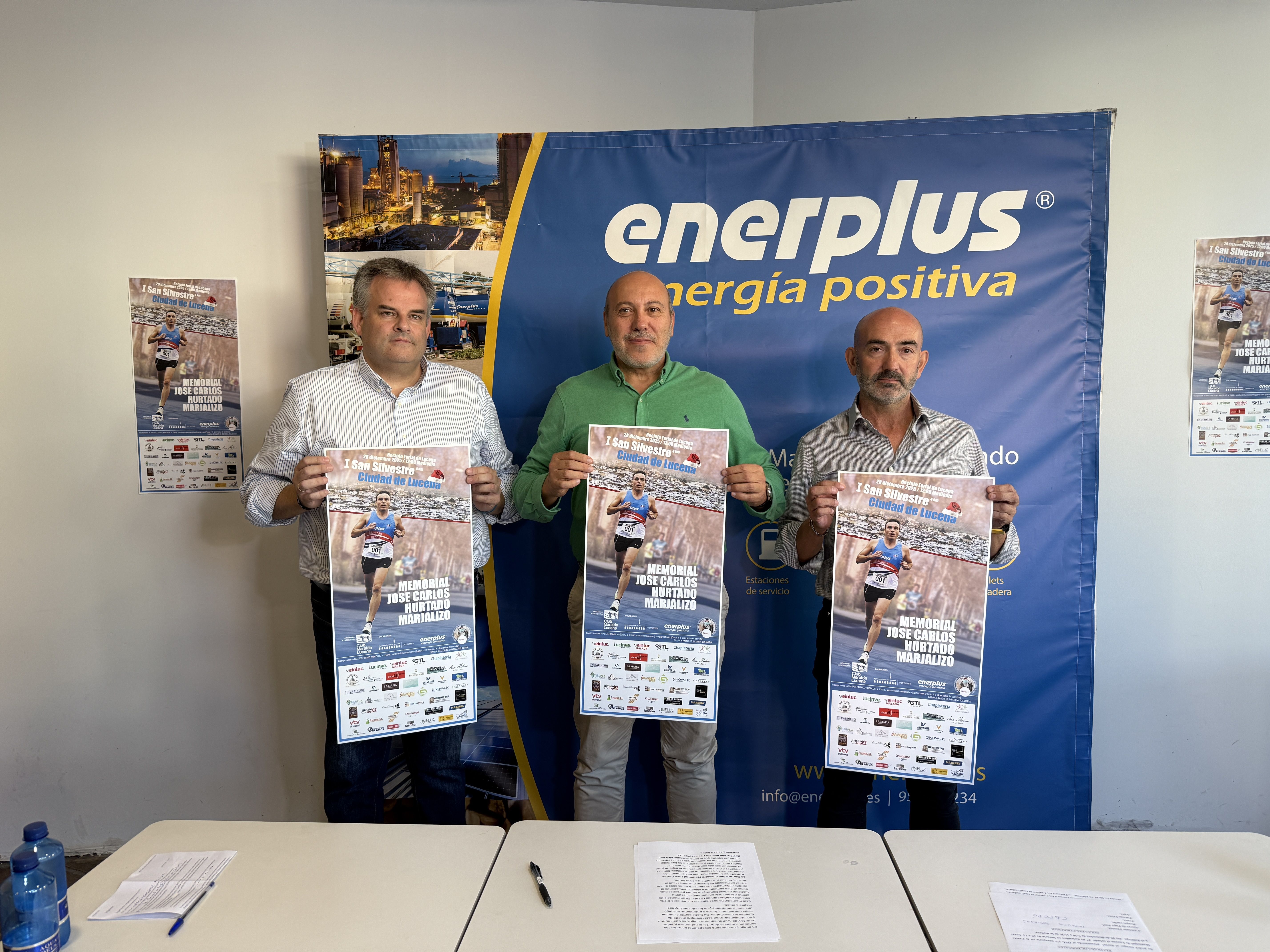 Ángel Novillo, Alejandro Hurtado y Pedro Diaz, durante la presentación de la prueba