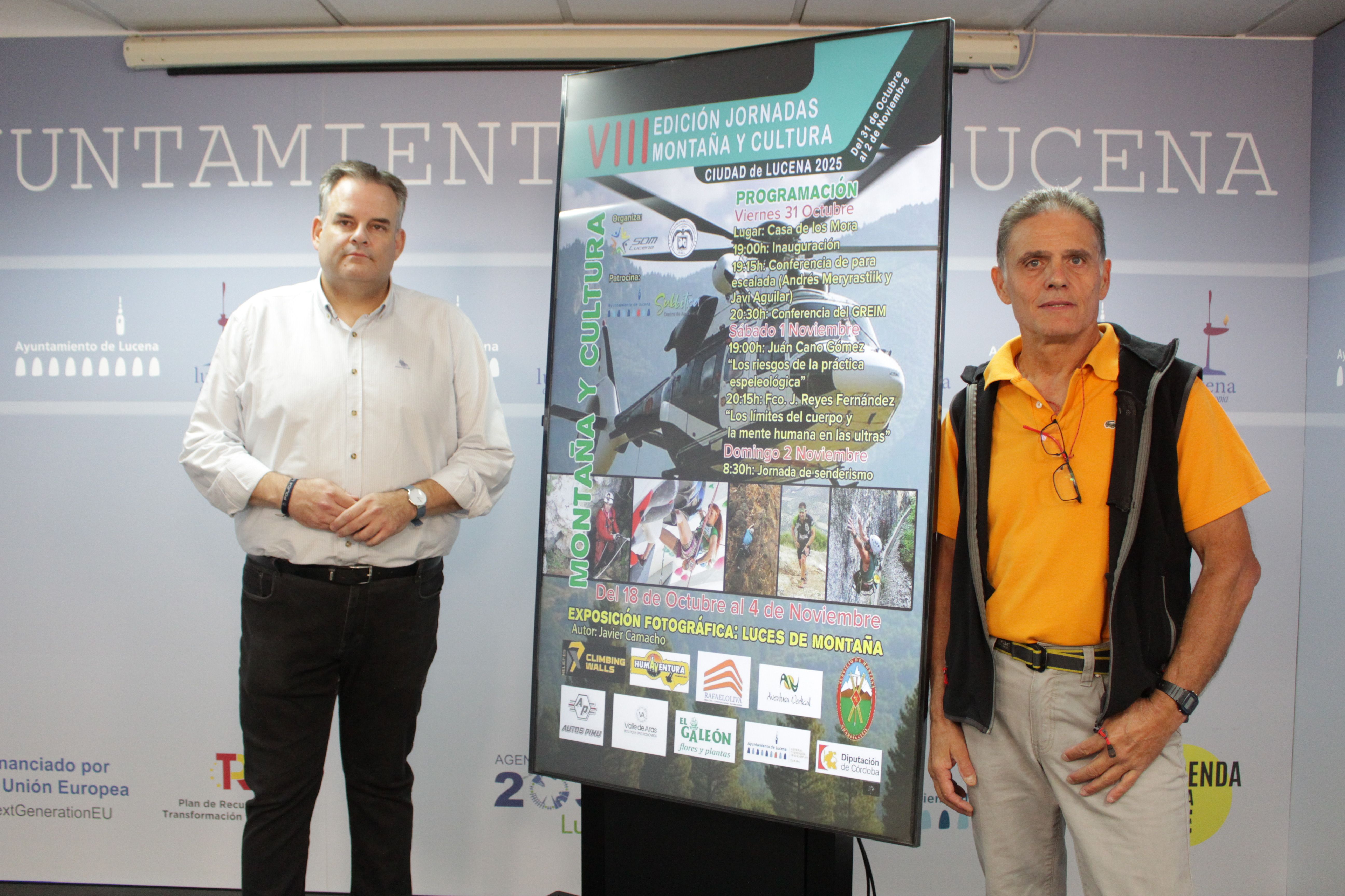 Presentación de las jornadas por Ángel Novillo y José Antonio Ortega