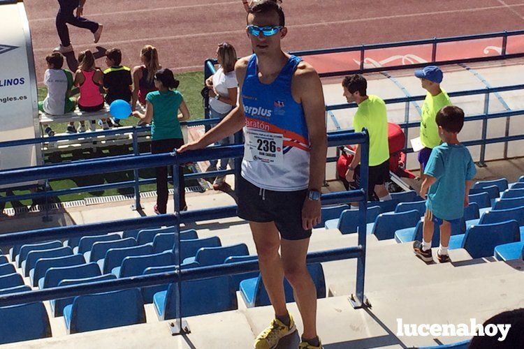  Juan Carlos Romero, con la indumentaria del Club Maratón Lucena. 