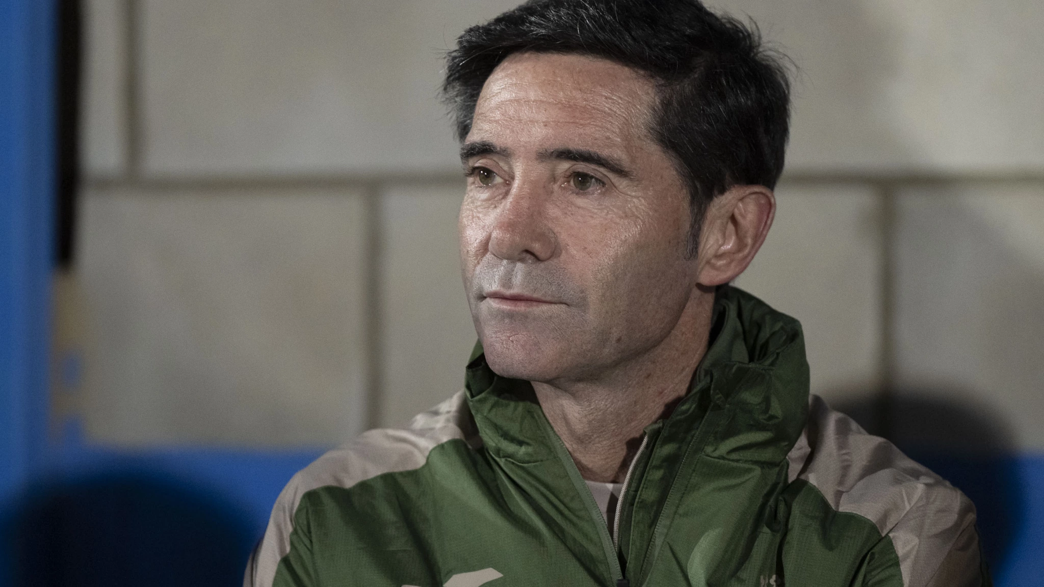 Marcelino García Toral durante el partido en Lucena