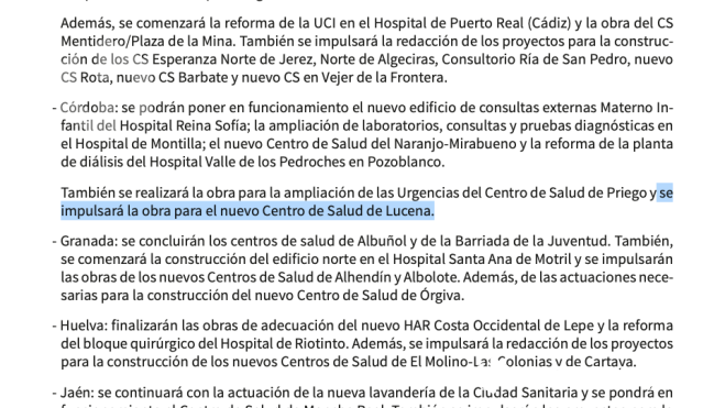 Captura de pantalla extraída de la memoria de presentación del Proyecto del Presupuesto de la Comunidad Autónoma de Andalucía 2026 Captura de pantalla extraída de la memoria de presentación del Proyecto del Presupuesto de la Comunidad Autónoma de Andalucía 2026