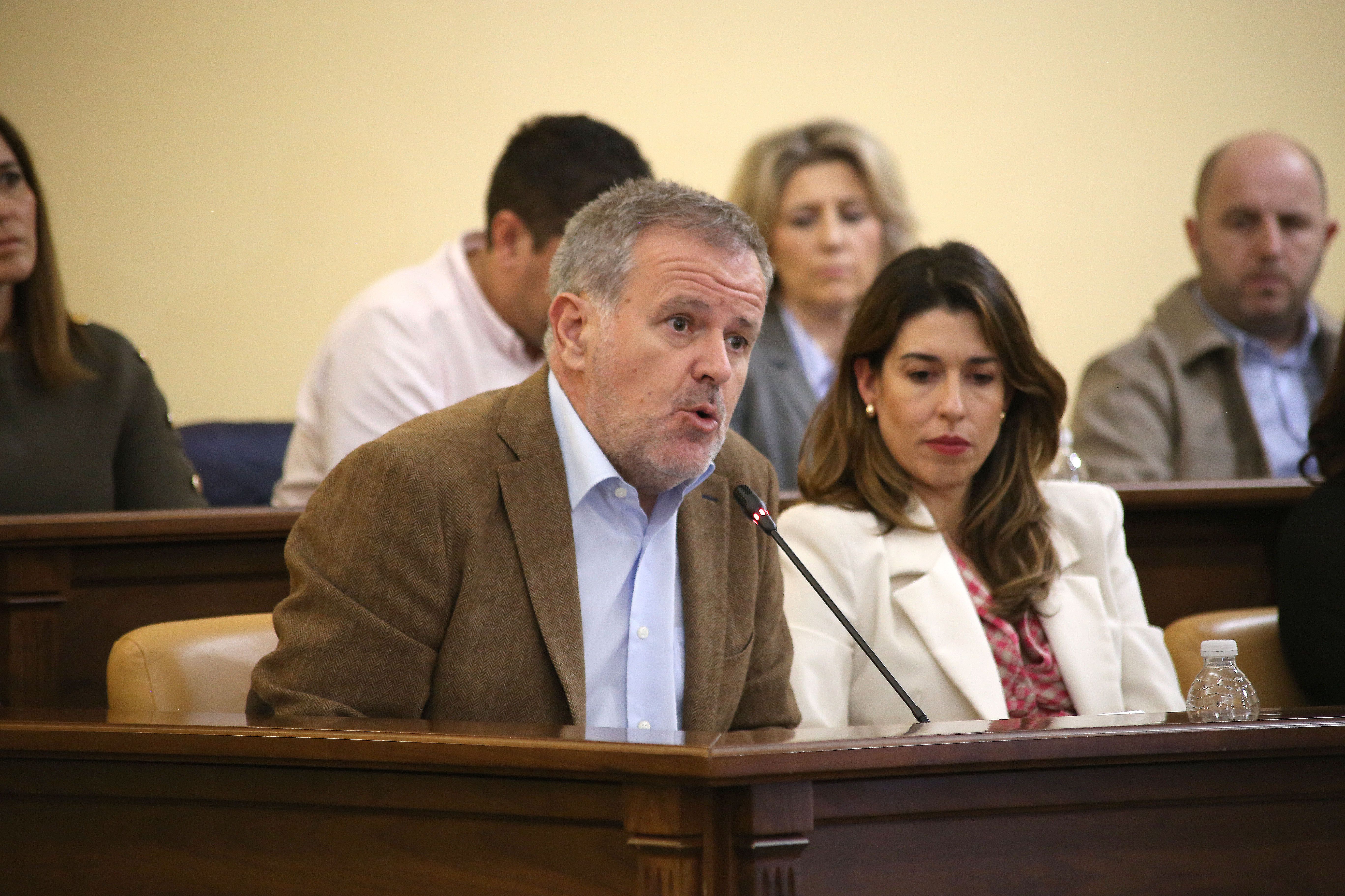 Francisco Algar, portavoz socialista, durante una intervención en el pleno