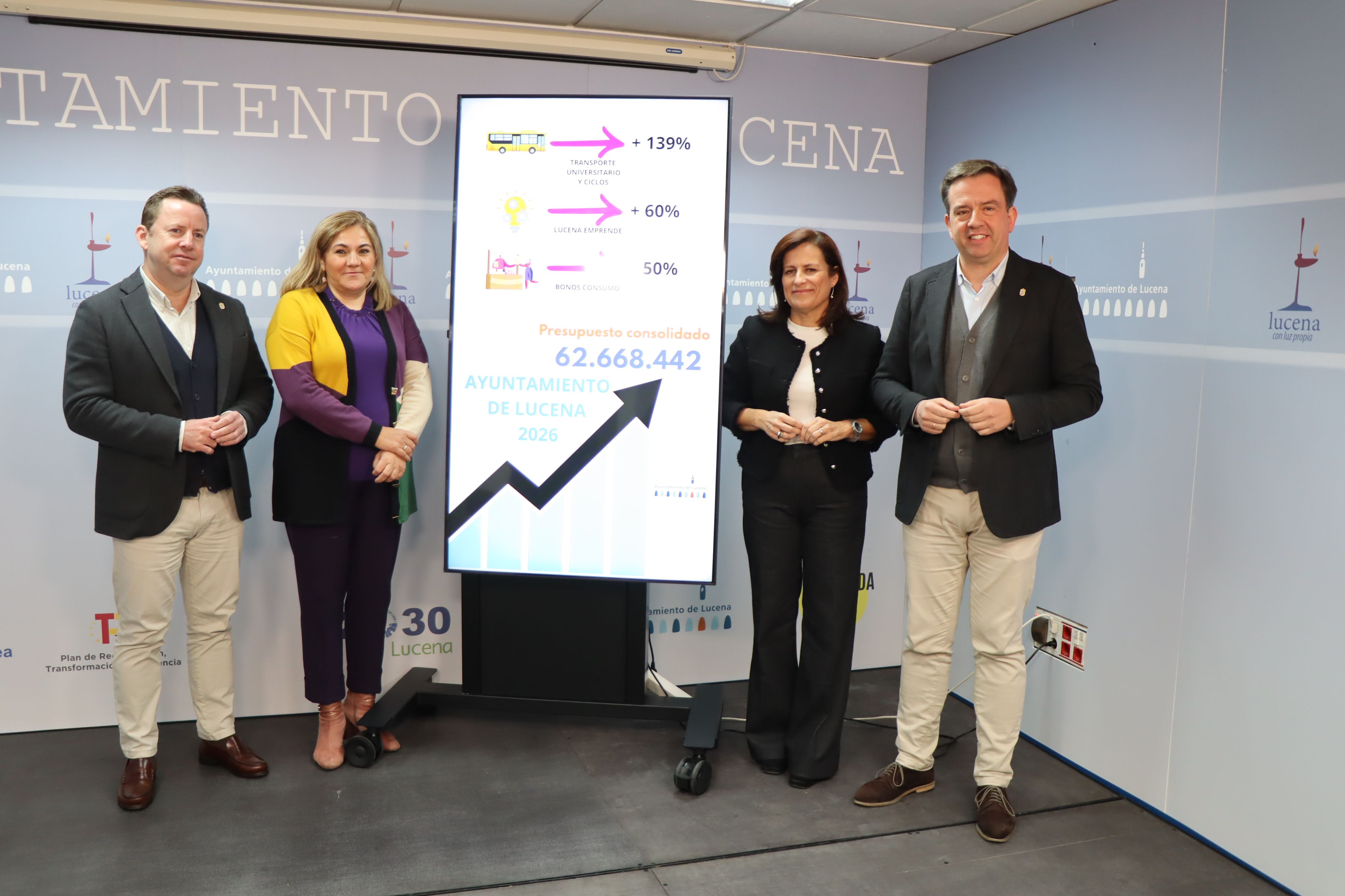 Un momento de la presentación ante los medios de comunicación de los presupuestos municipales para el próximo año