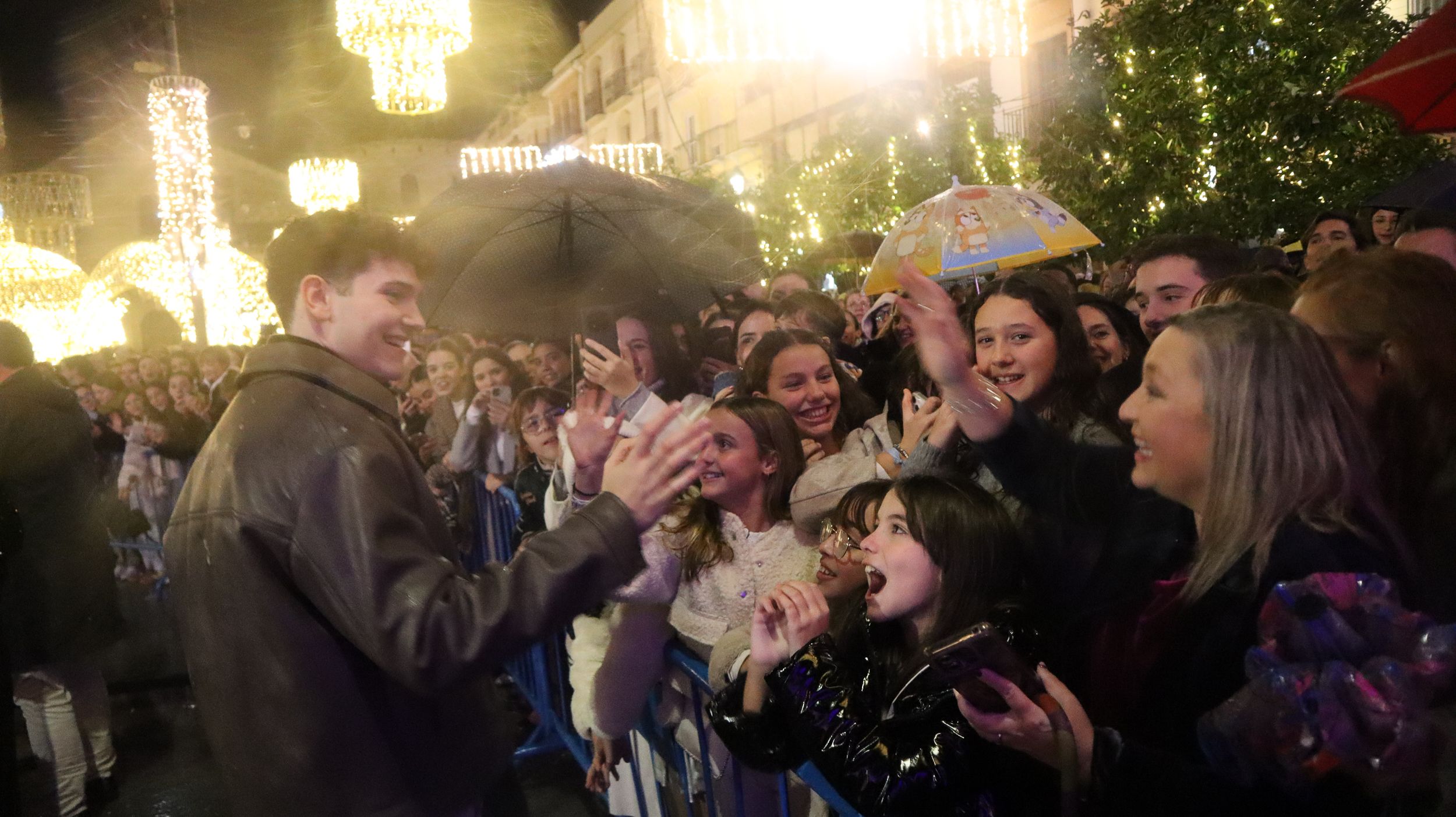 Crespo en el encendido del Alumbrado de Navidad en Lucena