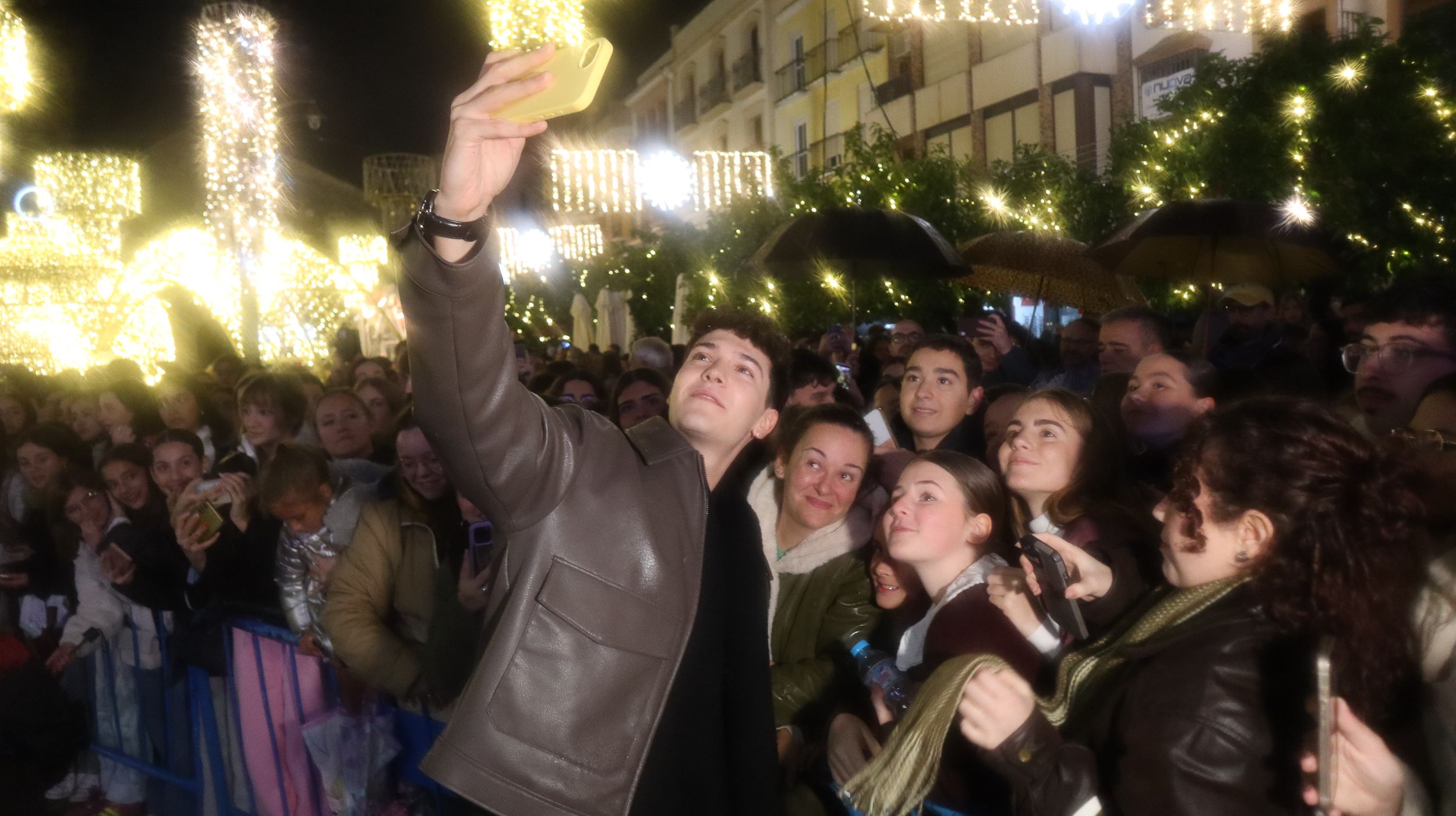 Crespo en el encendido del Alumbrado de Navidad en Lucena
