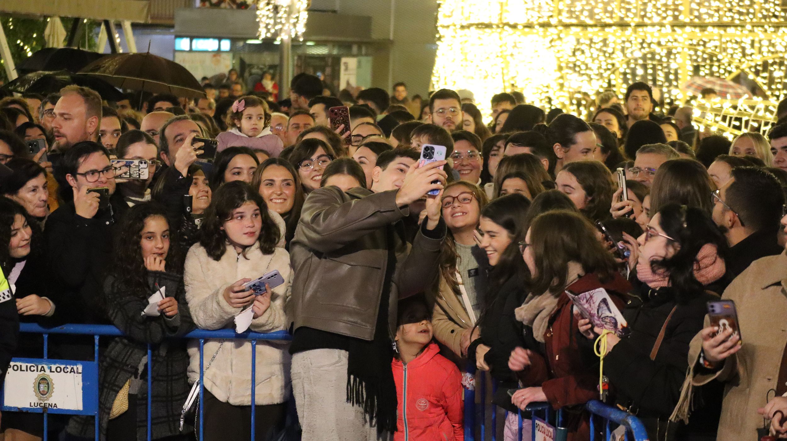 Crespo en el encendido del Alumbrado de Navidad en Lucena