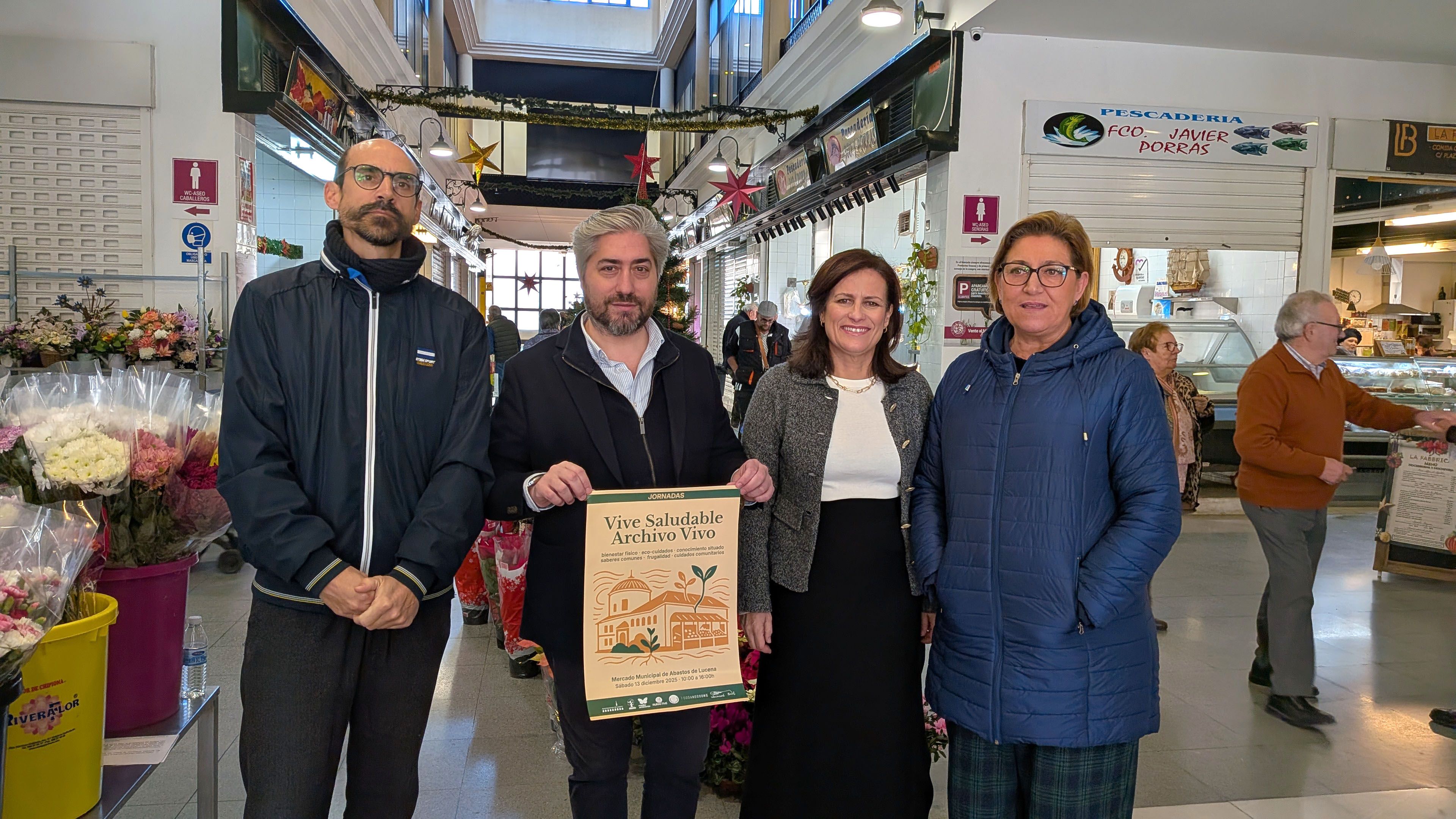 Presentación de la jornada en el Mercado Municipal esta mañana