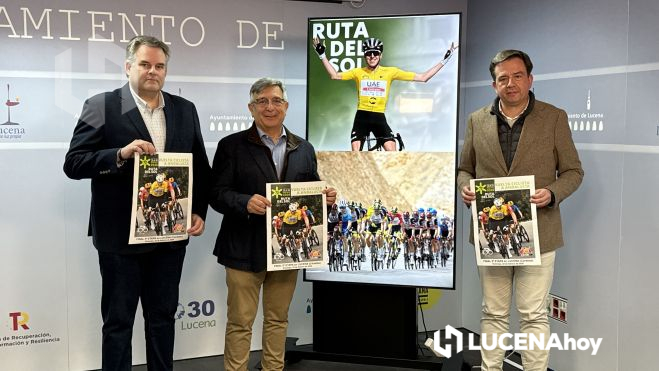 Ángel Novillo, Joaquín Cuevas y Aurelio Fernández, presentan los detalles del final de la última etapa de la Vuelta a Andalucía. Ángel Novillo, Joaquín Cuevas y Aurelio Fernández, presentan los detalles del final de la última etapa de la Vuelta a Andalucía.