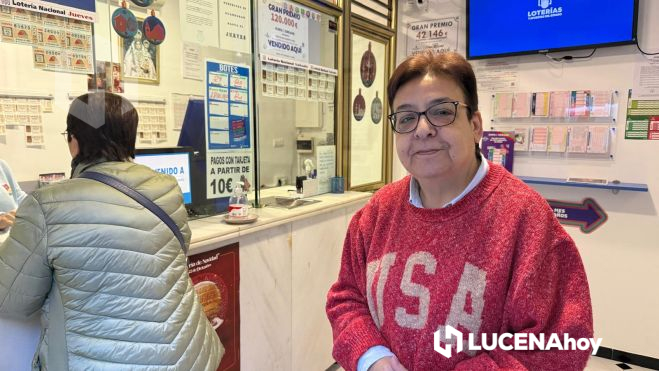 Margarita Mercado, gerente de la administración de loterías Nº1 de Lucena, fundada en 1073
