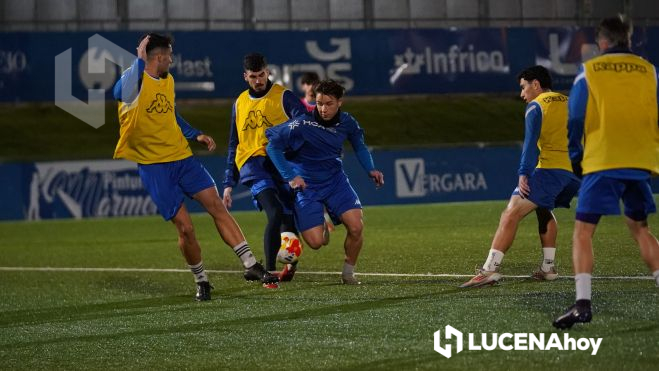 Entrenamiento previo del Ciudad de Lucena. Foto: Antonio Dávila