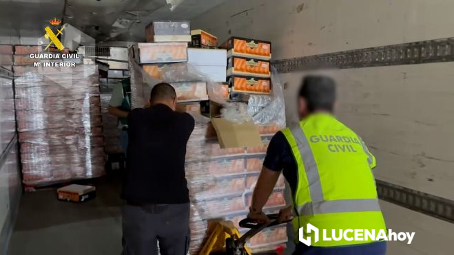 En Lucena fue interceptado un camión con 1.200 kilos de hachís