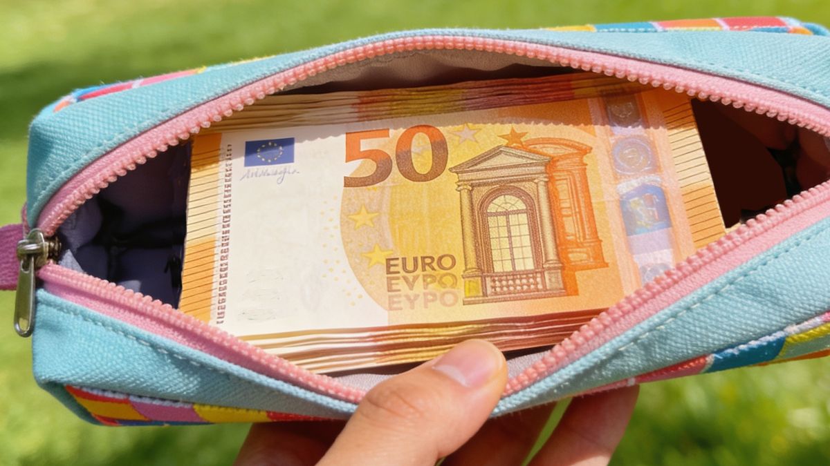 Un estuche con dinero en el centro de esta historia. Imagen generada por IA