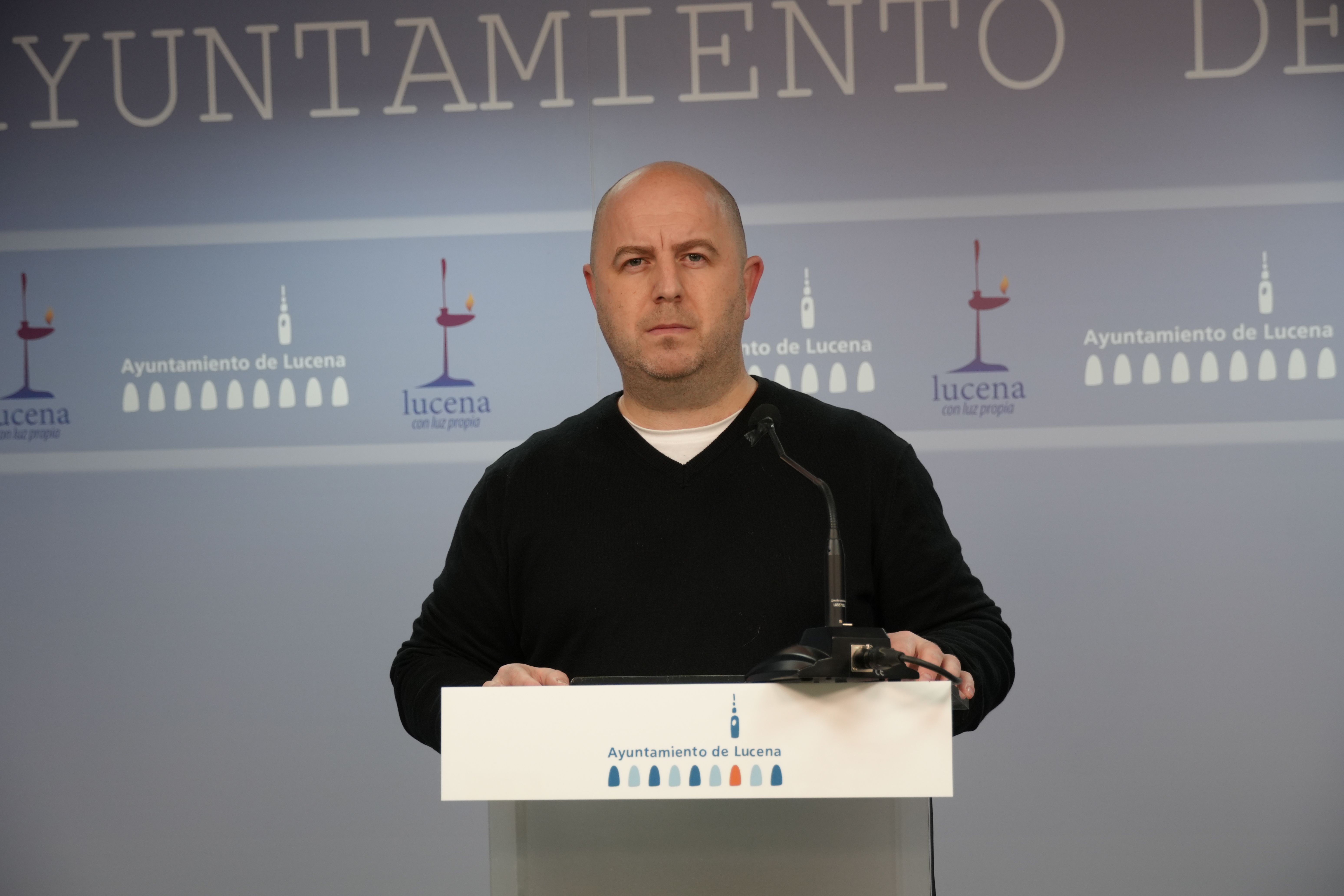 Jacob Lorenzo, durante la rueda del prensa del PSOE