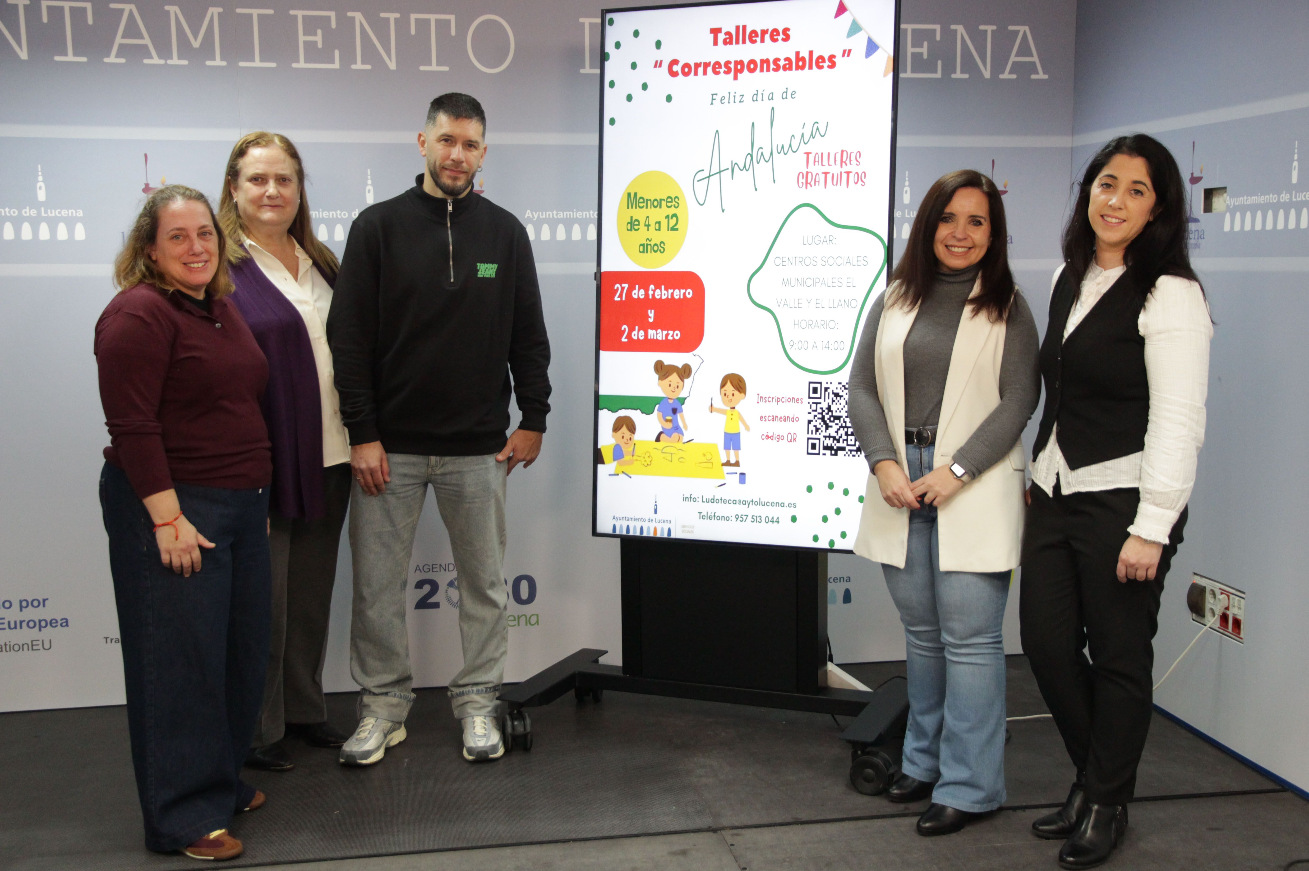 Presentación de esta actividad en la isla de prensa del Ayuntamiento de Lucena