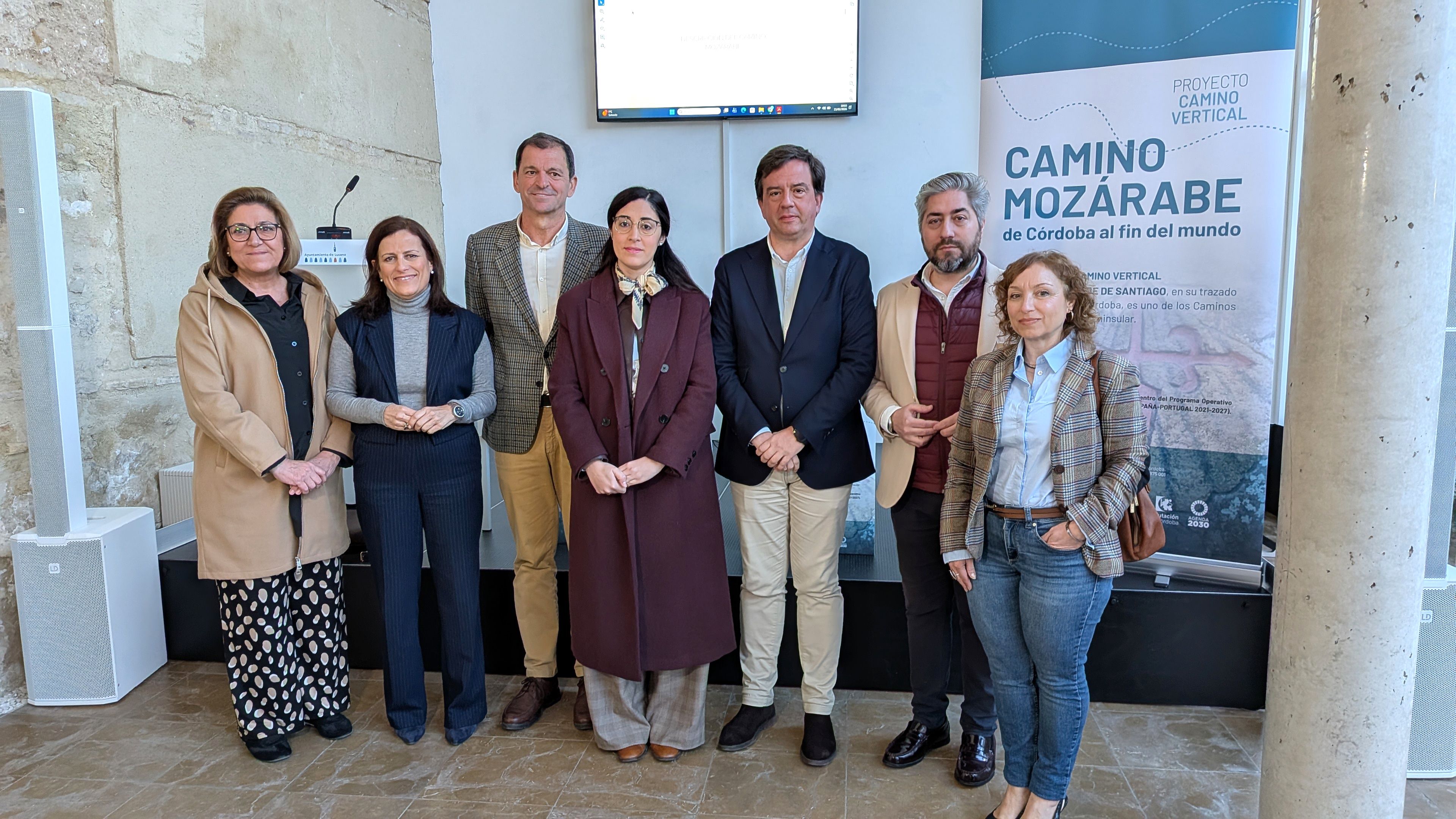 Autoridades y técnicos presentes en el acto de presentación del Camino Mozárabe de Santiago