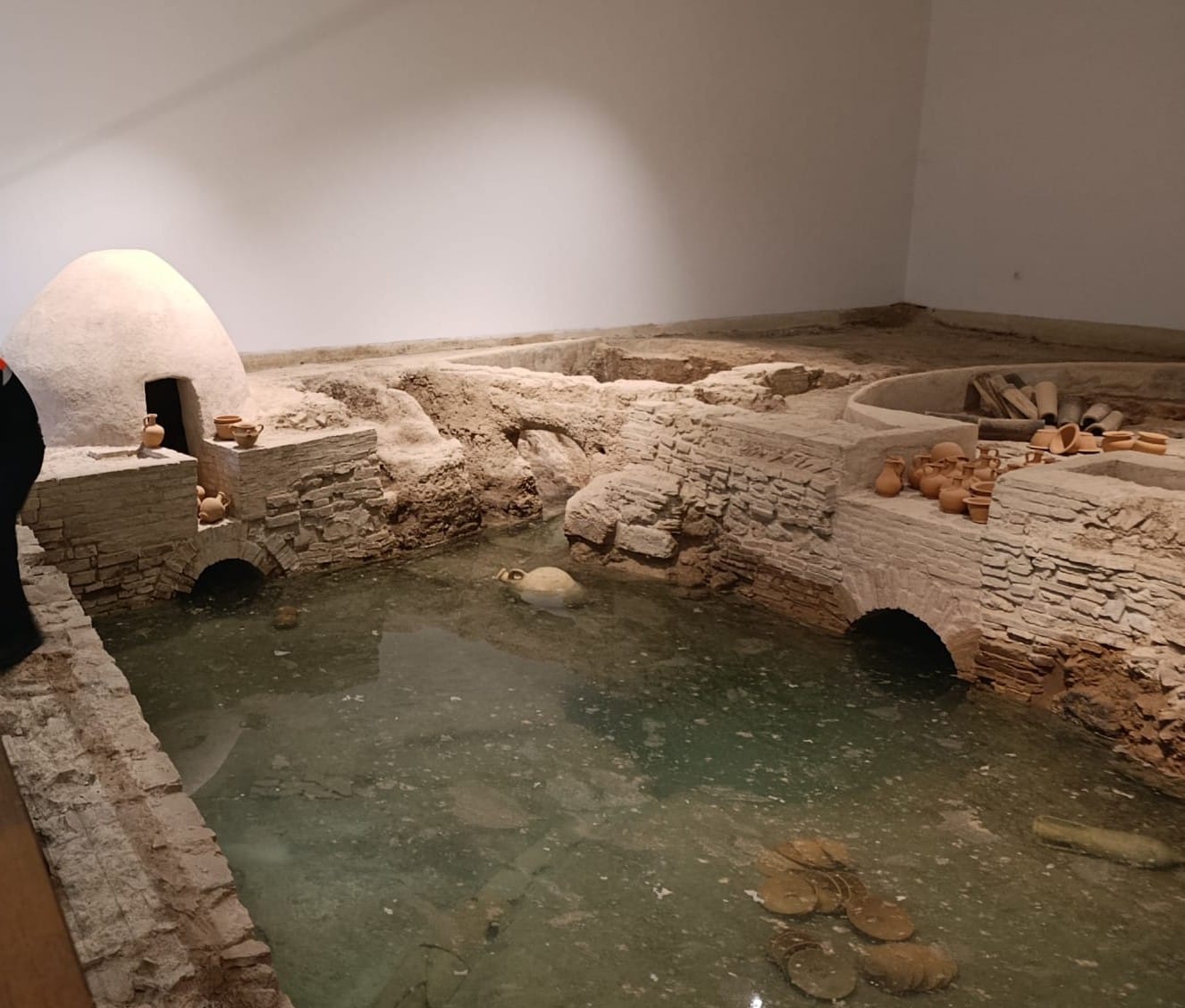 Inundación del área arqueológica de los alfares romanos