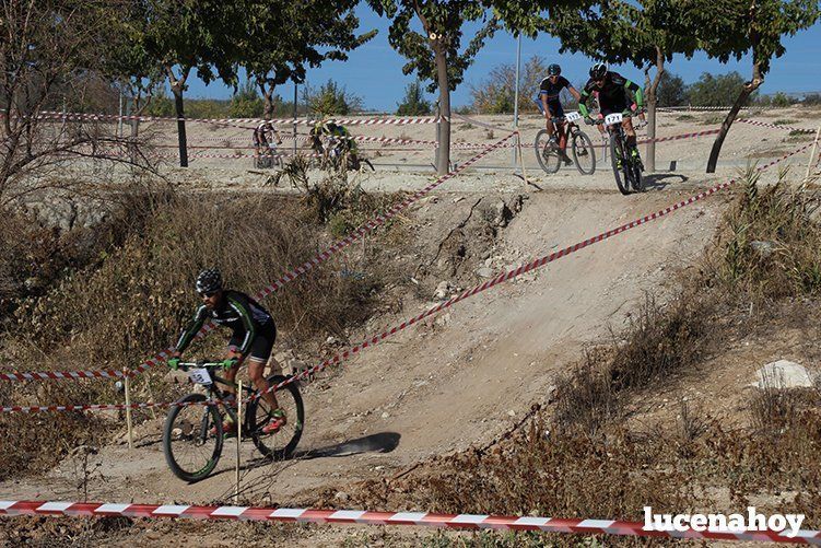 El ciclista gaditano Juan Domínguez y la cordobesa Elena Vilches ganan en Lucena en la primera prueba del I Circuito Provincial de BTT Rally