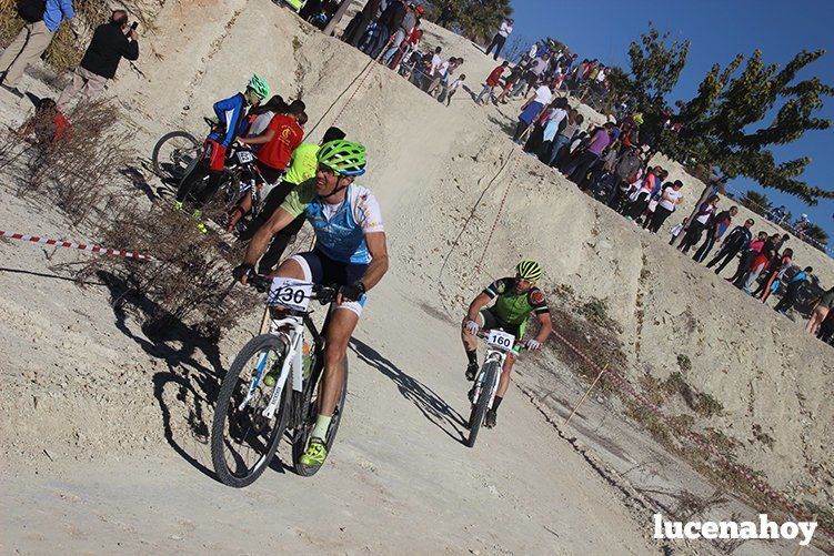 El ciclista gaditano Juan Domínguez y la cordobesa Elena Vilches ganan en Lucena en la primera prueba del I Circuito Provincial de BTT Rally