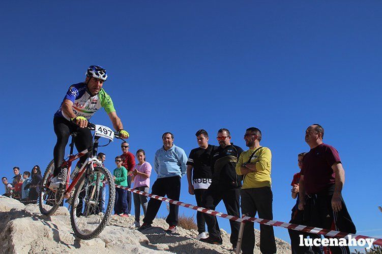 El ciclista gaditano Juan Domínguez y la cordobesa Elena Vilches ganan en Lucena en la primera prueba del I Circuito Provincial de BTT Rally