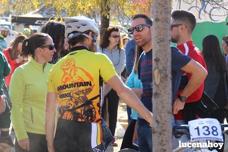 El ciclista gaditano Juan Domínguez y la cordobesa Elena Vilches ganan en Lucena en la primera prueba del I Circuito Provincial de BTT Rally