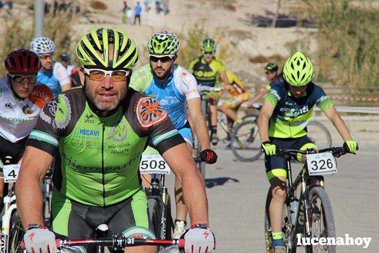 El ciclista gaditano Juan Domínguez y la cordobesa Elena Vilches ganan en Lucena en la primera prueba del I Circuito Provincial de BTT Rally