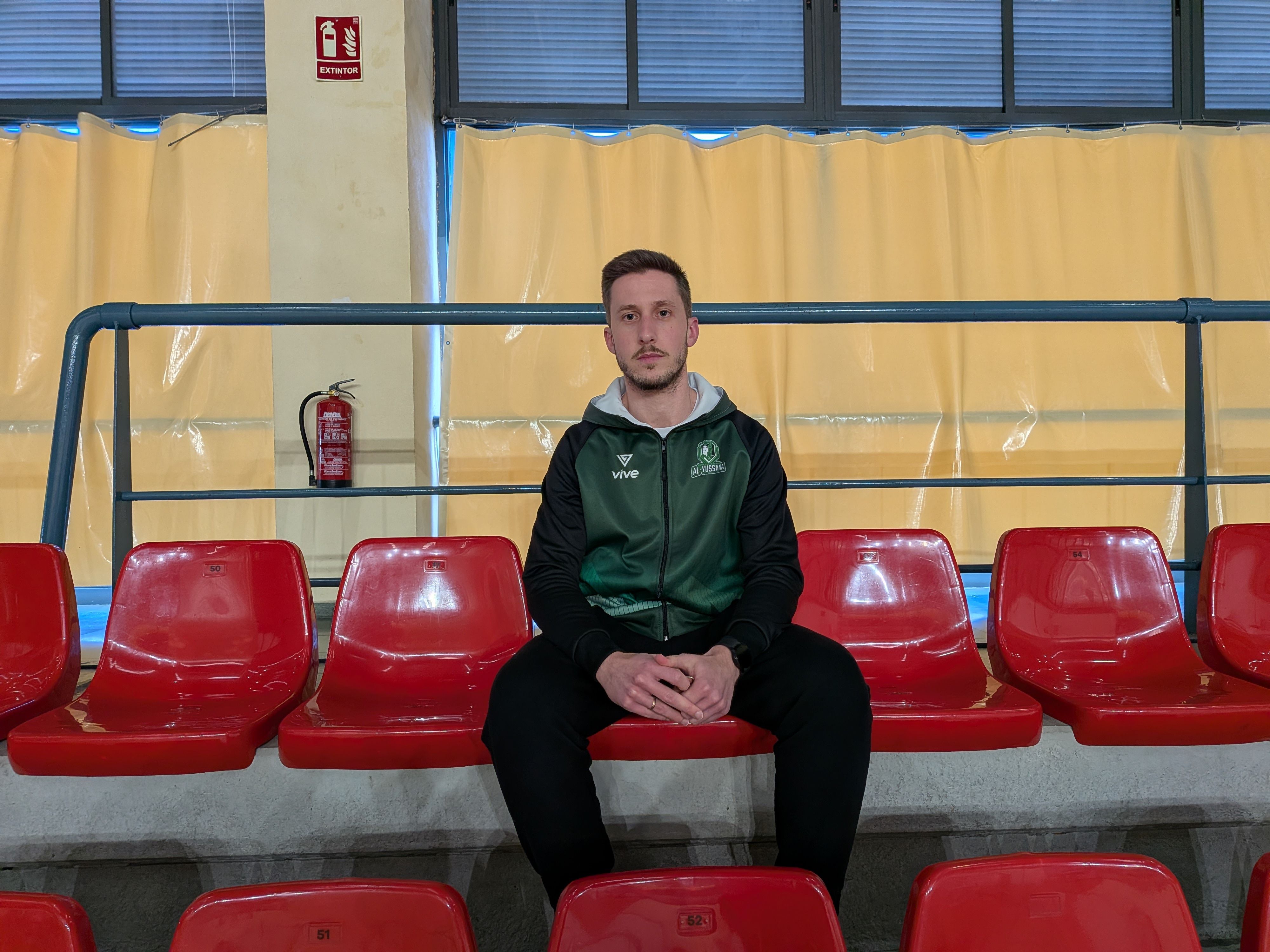 David Romero, entrenador de Al-Yussana, durante la entrevista