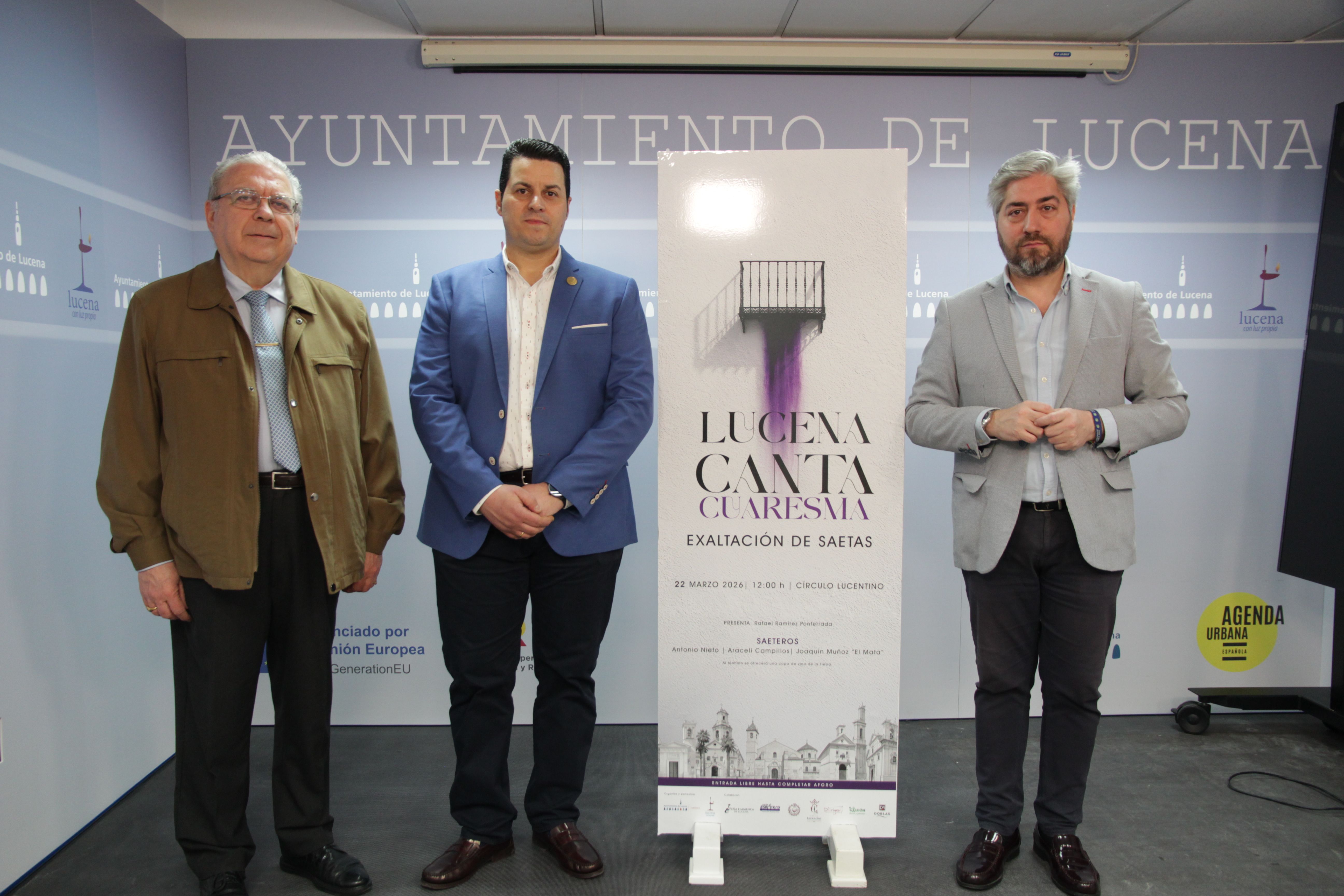 Presentacion de la celebración de la Exaltación a la Saeta “Lucena canta Cuaresma”