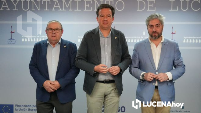Antonio Díaz, Aurelio Fernández y Francisco Barbancho durante la presentación de la iniciativa