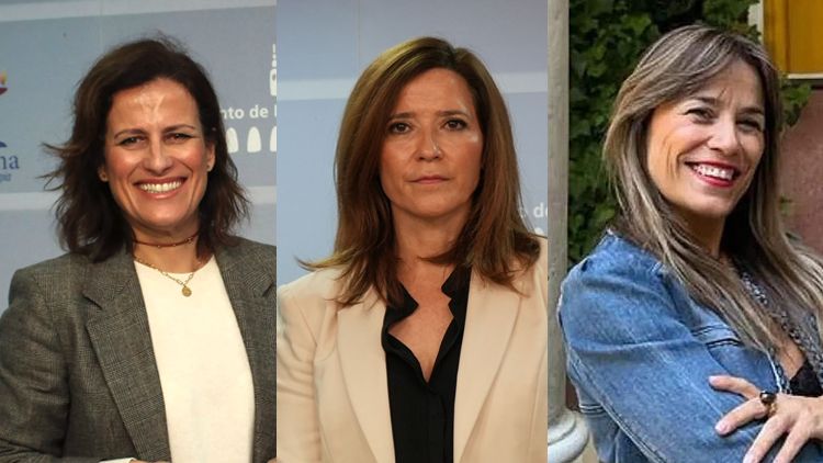 Míriam Ortiz (PP), Isabel Carrasquilla (PSOE) y Eva González (Vox)