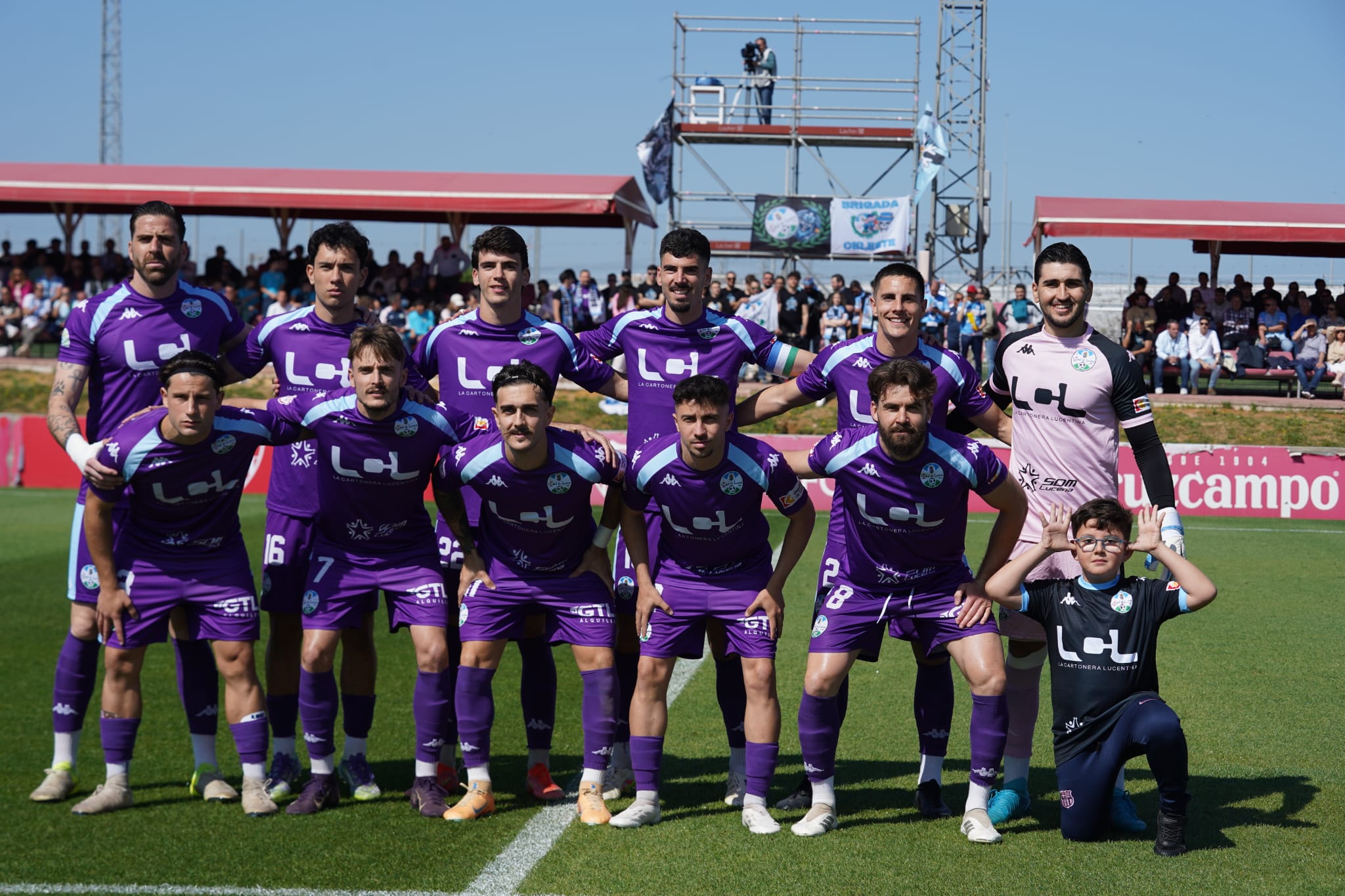 Alineación inicial del Ciudad de Lucena ante el Sevilla C. Foto: Antonio Dávila