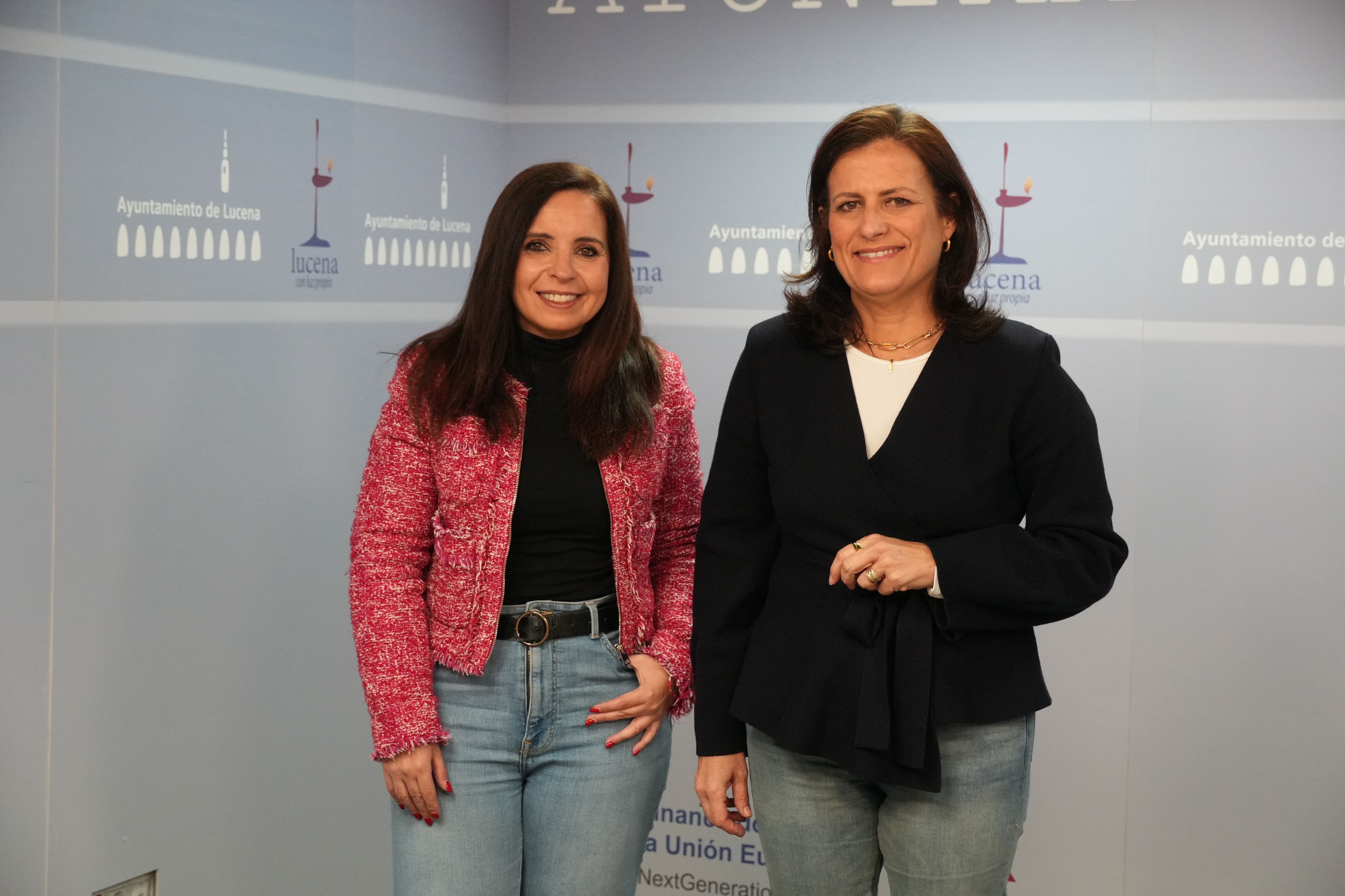 Irene Aguilera y Miriam Ortiz durante la presentación de estas dos convocatorias de ayudas