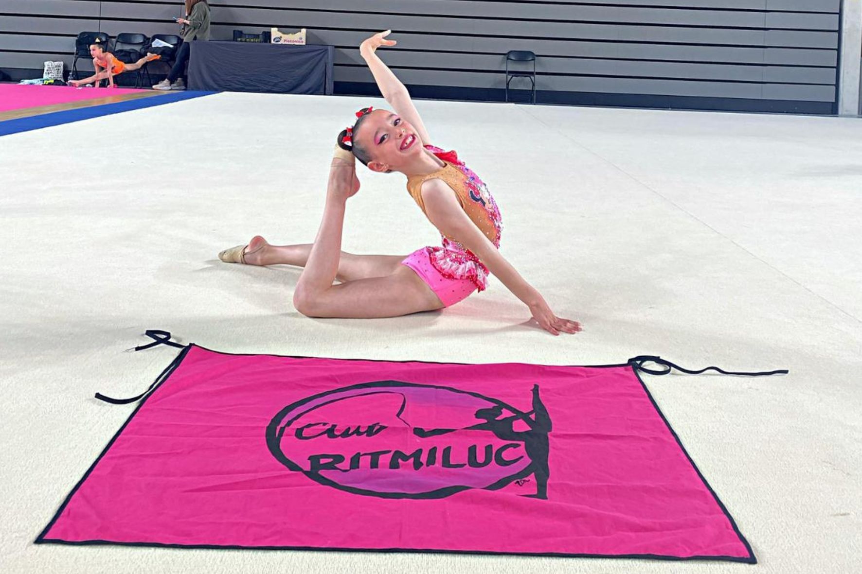 Daniela Conde en Oviedo mientras participaba en el Campeonato de España Individual Base. Foto: Club Ritmiluc