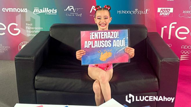 Daniela Conde en Oviedo mientras participaba en el Campeonato de España Individual Base. Foto: Club Ritmiluc