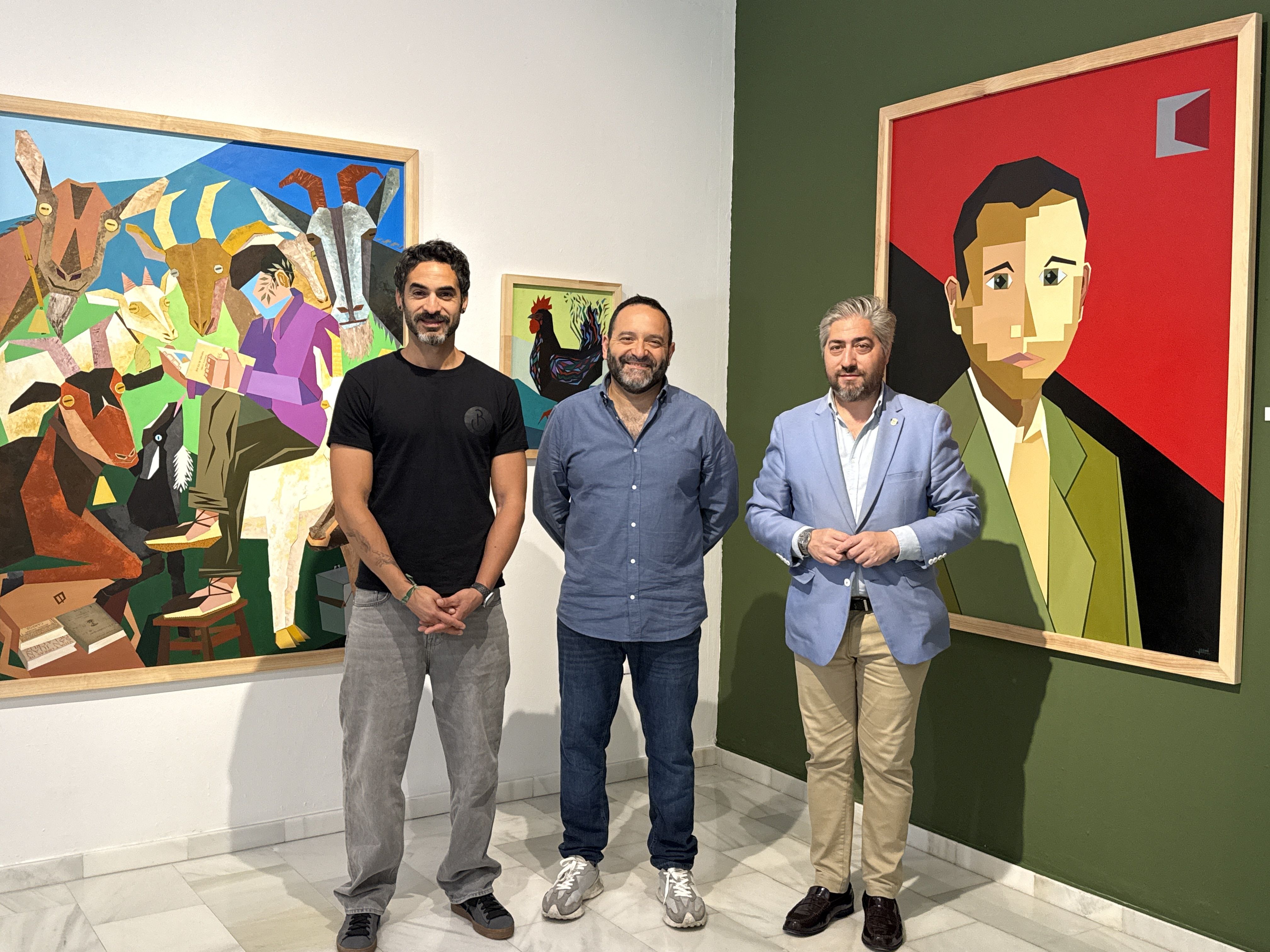 Jorge Torres, Fernando Somé y Francisco Barbancho durante la presentación en la Sala Azul de la Casa de los Mora