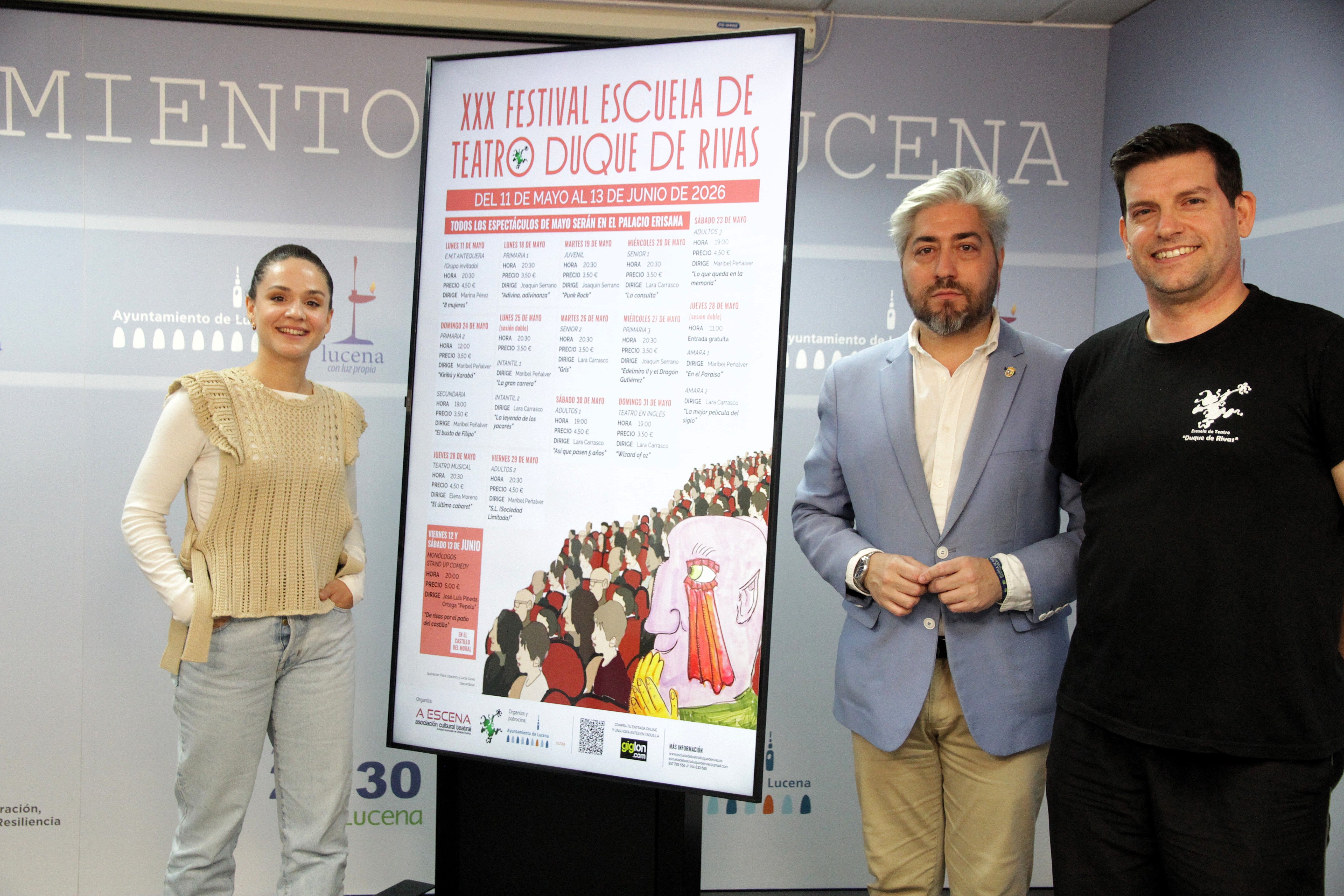 Un momento de la presentación del XXX Festival de la Escuela de Teatro Duque de Rivas de Lucena