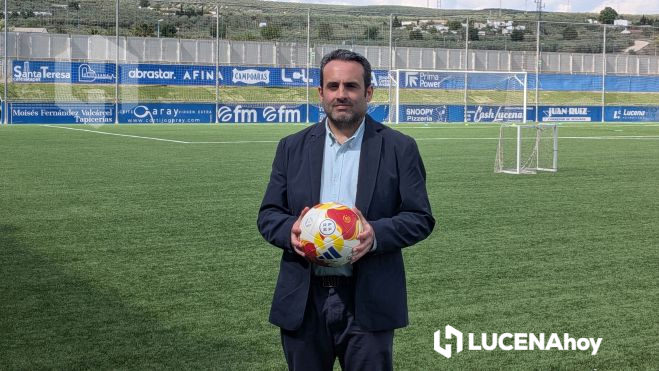 Jorge Torres, presidente del Ciudad de Lucena, durante la entrevista