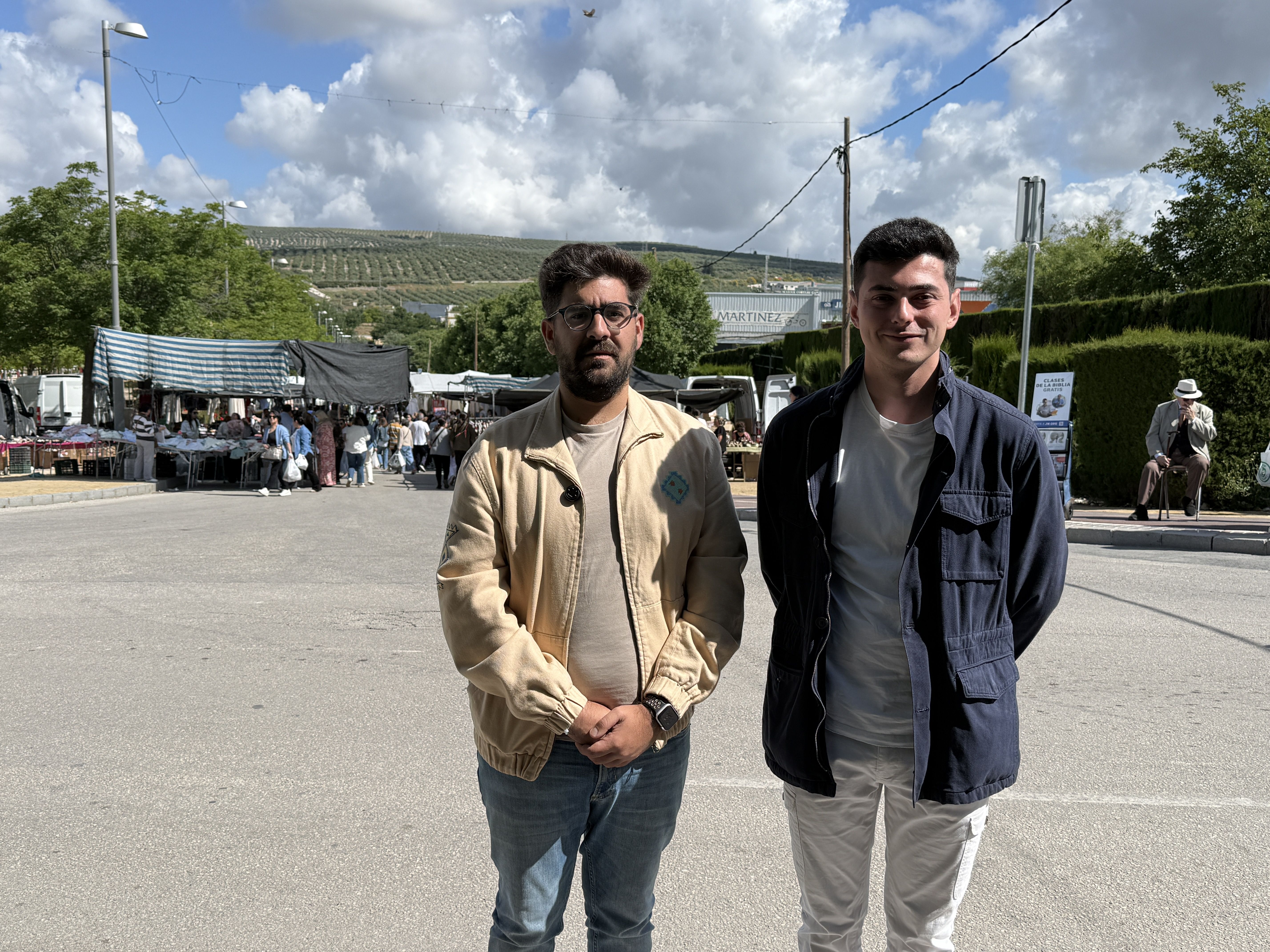 Los integrantes de la candidatura del PSOE al Parlamento de Andalucía por Córdoba, Javier Ariza y Fernando Gómez.