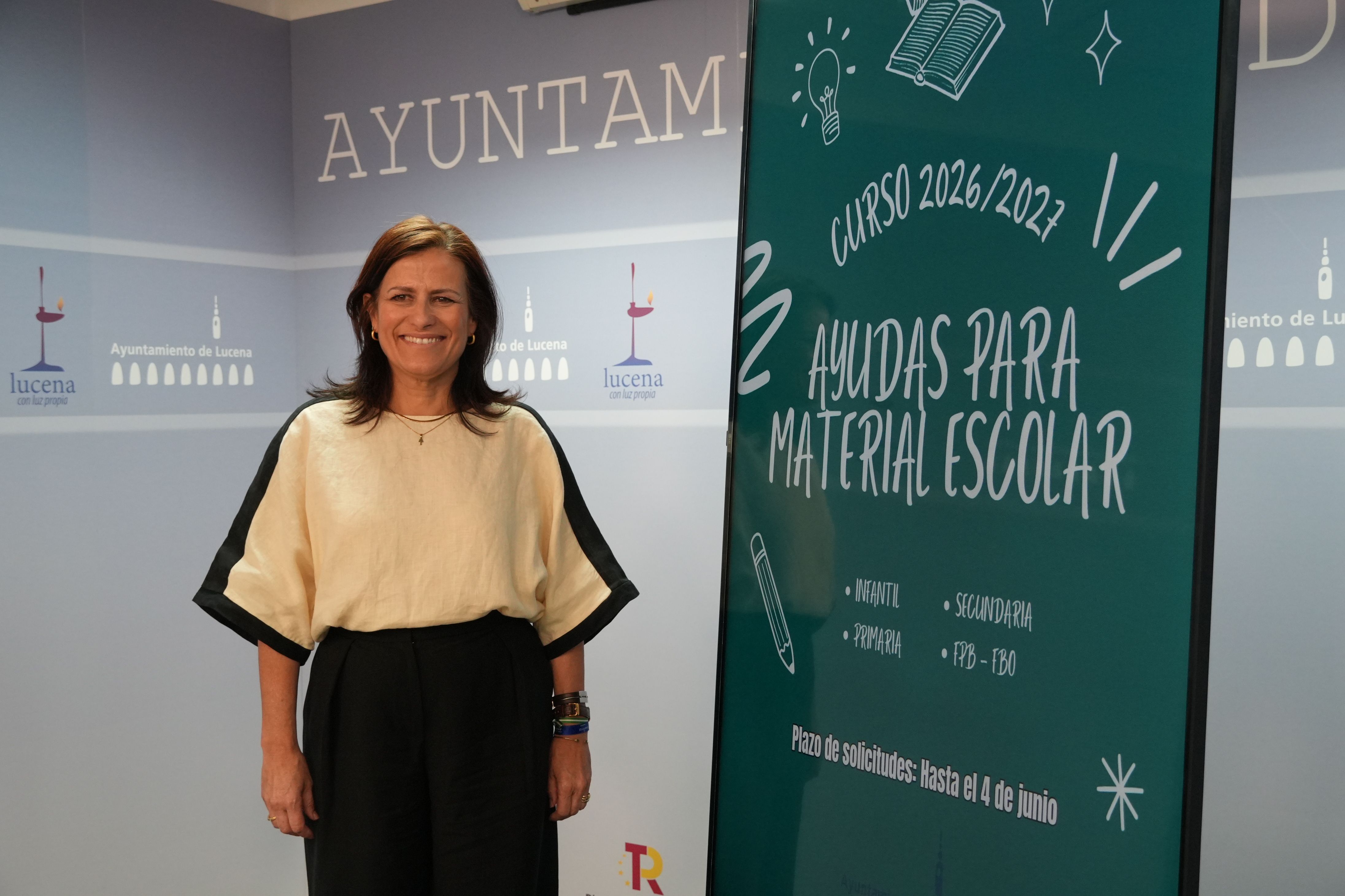 Miriam Ortiz, edil de Educación, durante la presentación de este programa de ayudas