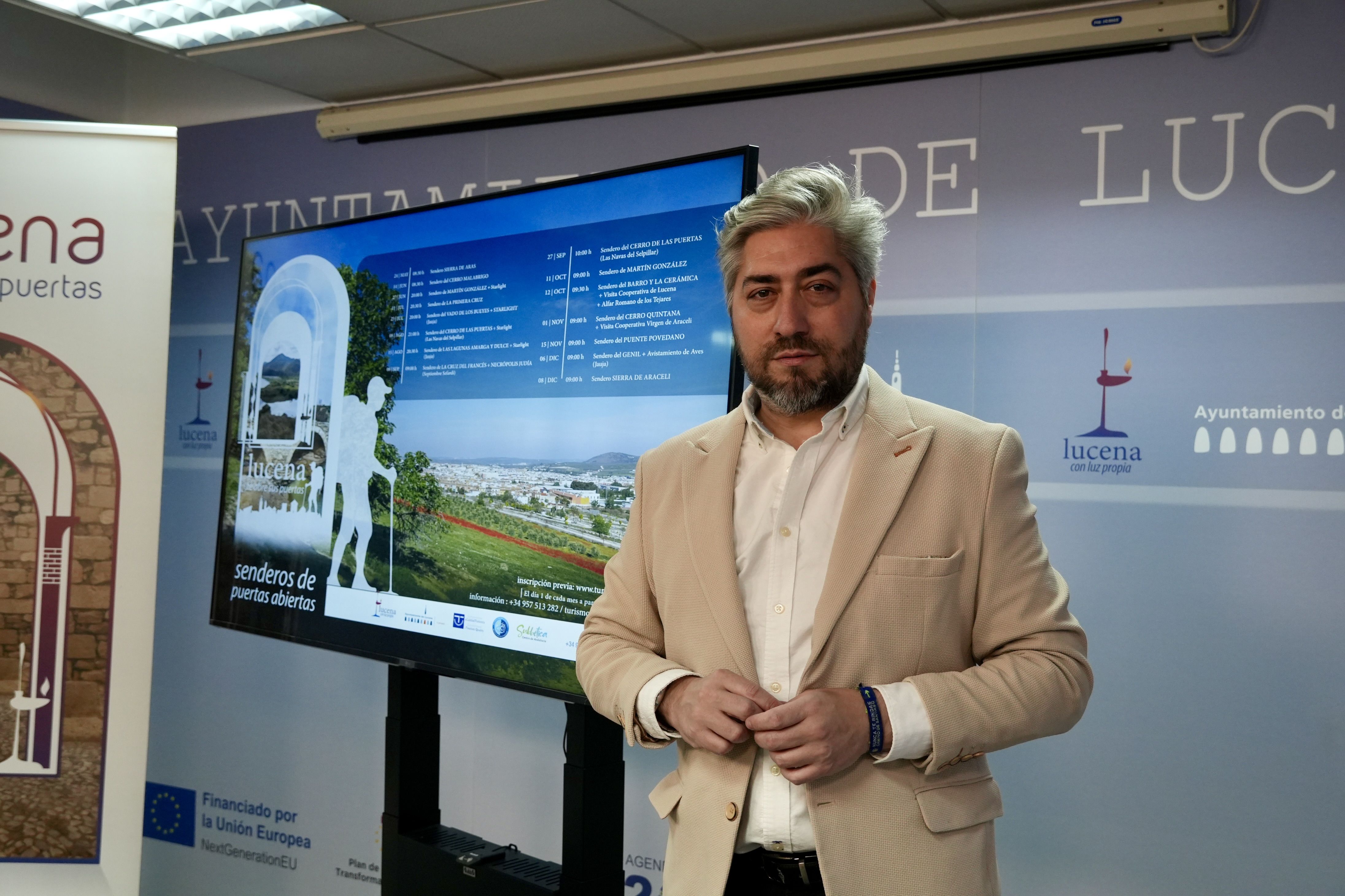 Francisco Barbancho, edil de Turismo, durante la presentación del programa ‘Senderos de puertas abiertas’