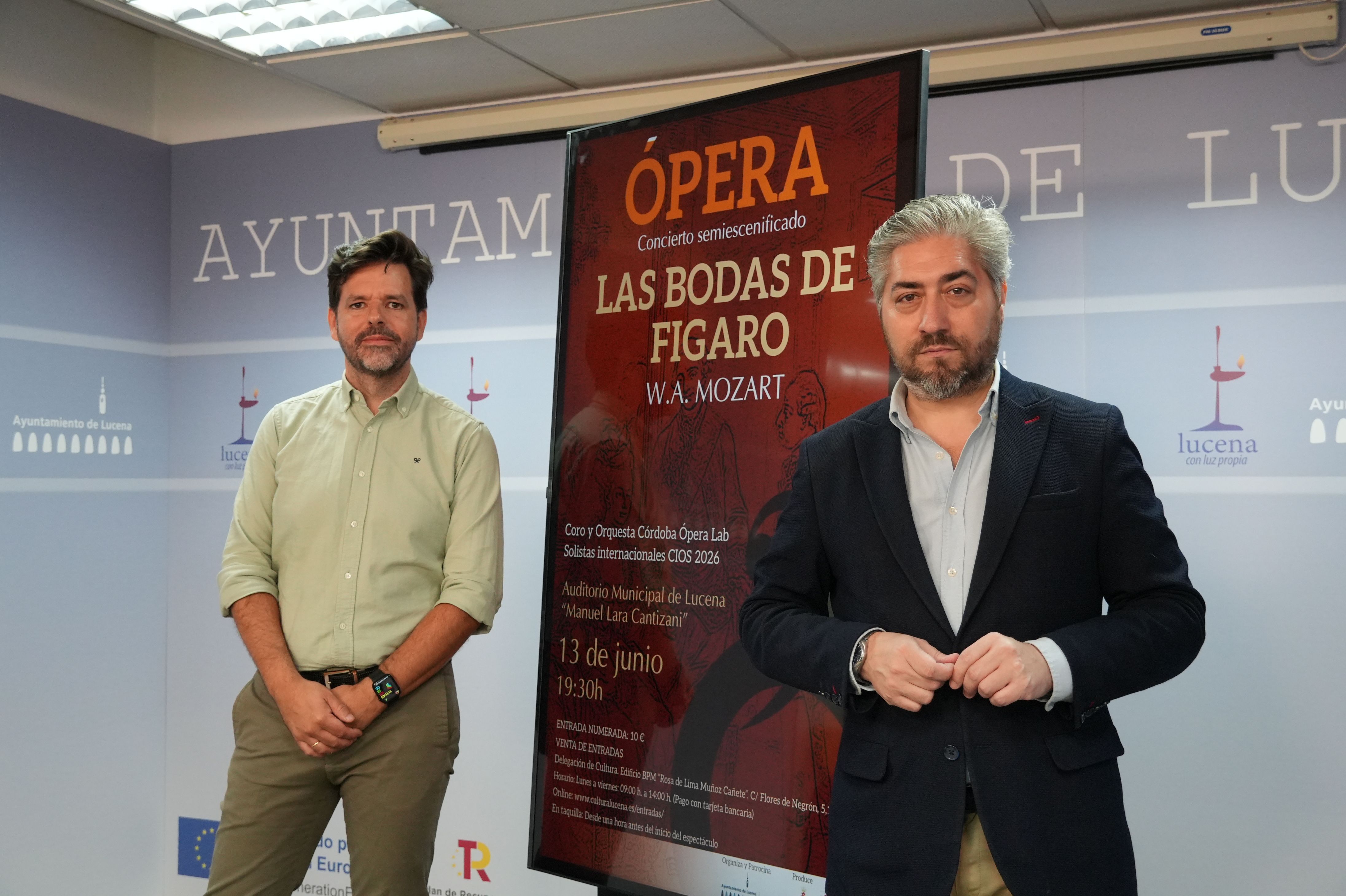 Francisco Barbancho y Alberto Cubero durante la presentación de esta ópera