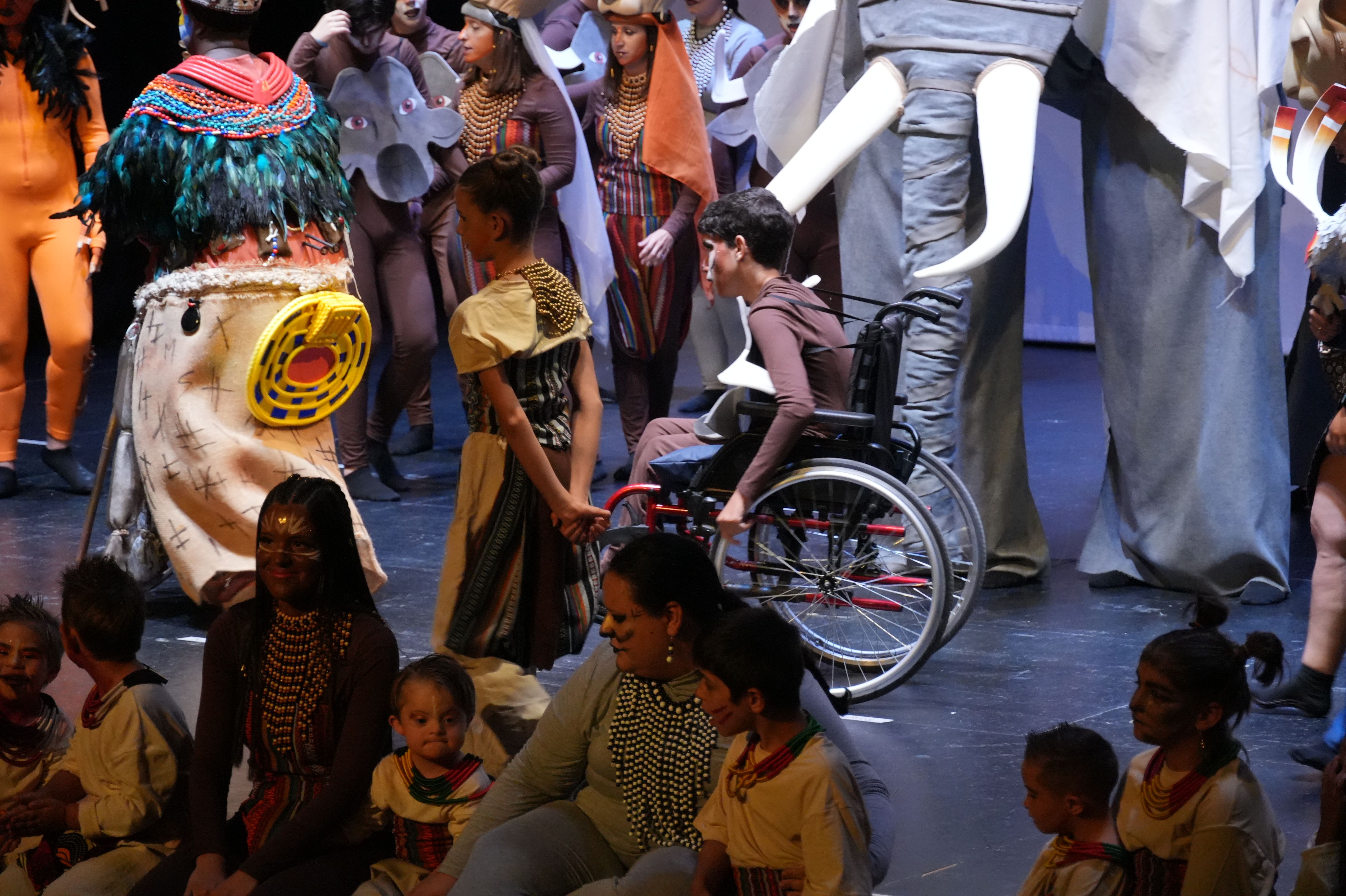 Representación del musical inclusivo El Rey León: El Reencuentro